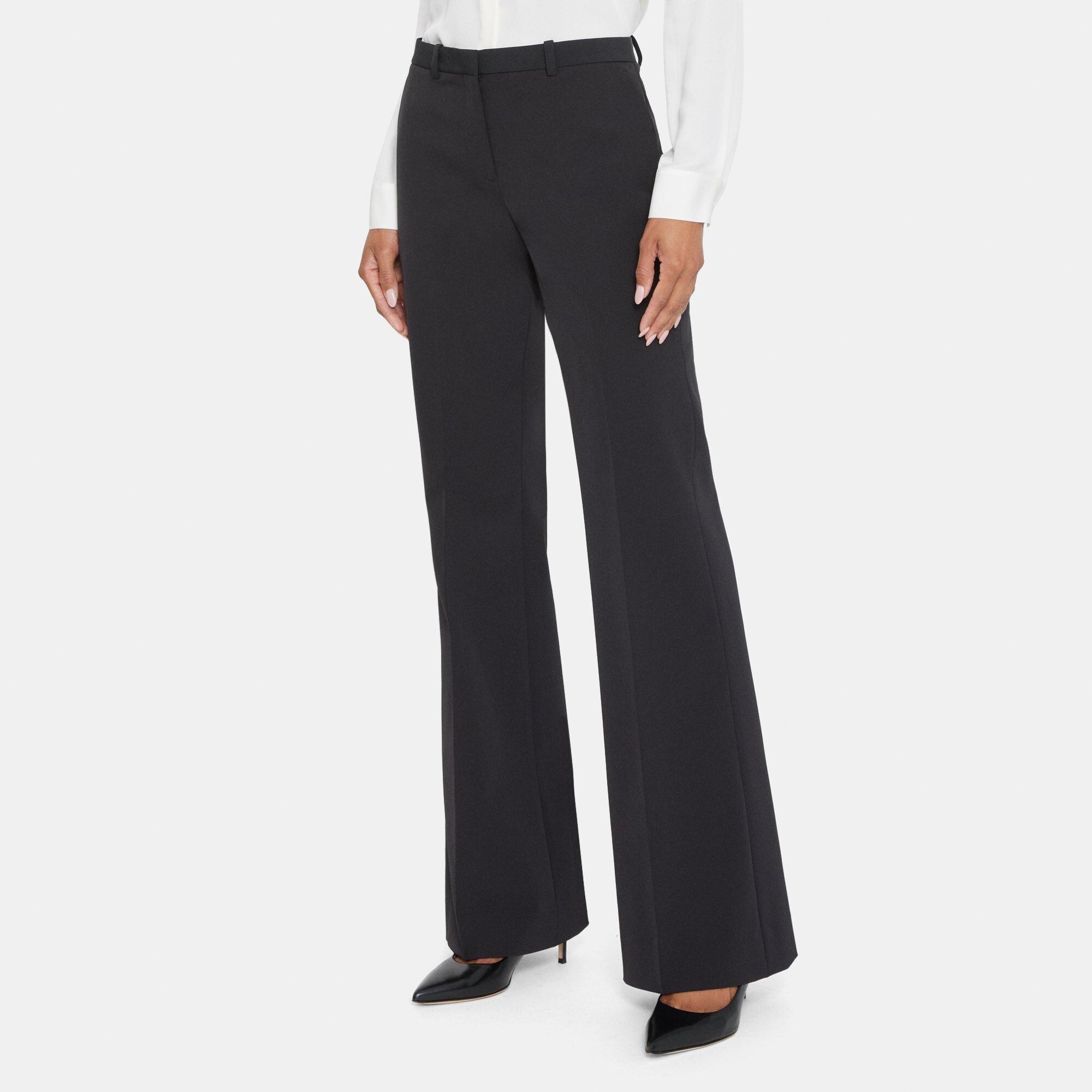 Theory Women's Wide-Leg Flare Pant, Cornflower, P at  Women's  Clothing store