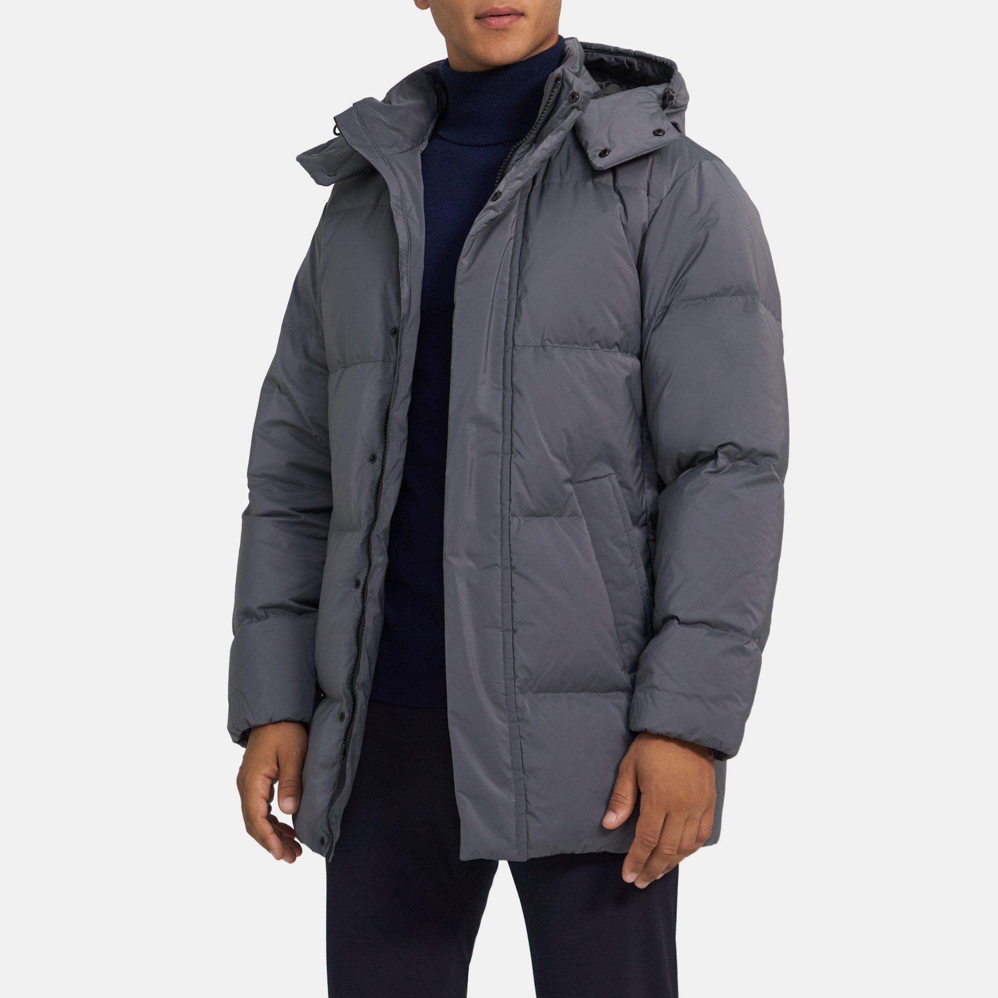 Torpe crisis Mansedumbre City Poly Hooded Fulton Jacket | Theory Outlet