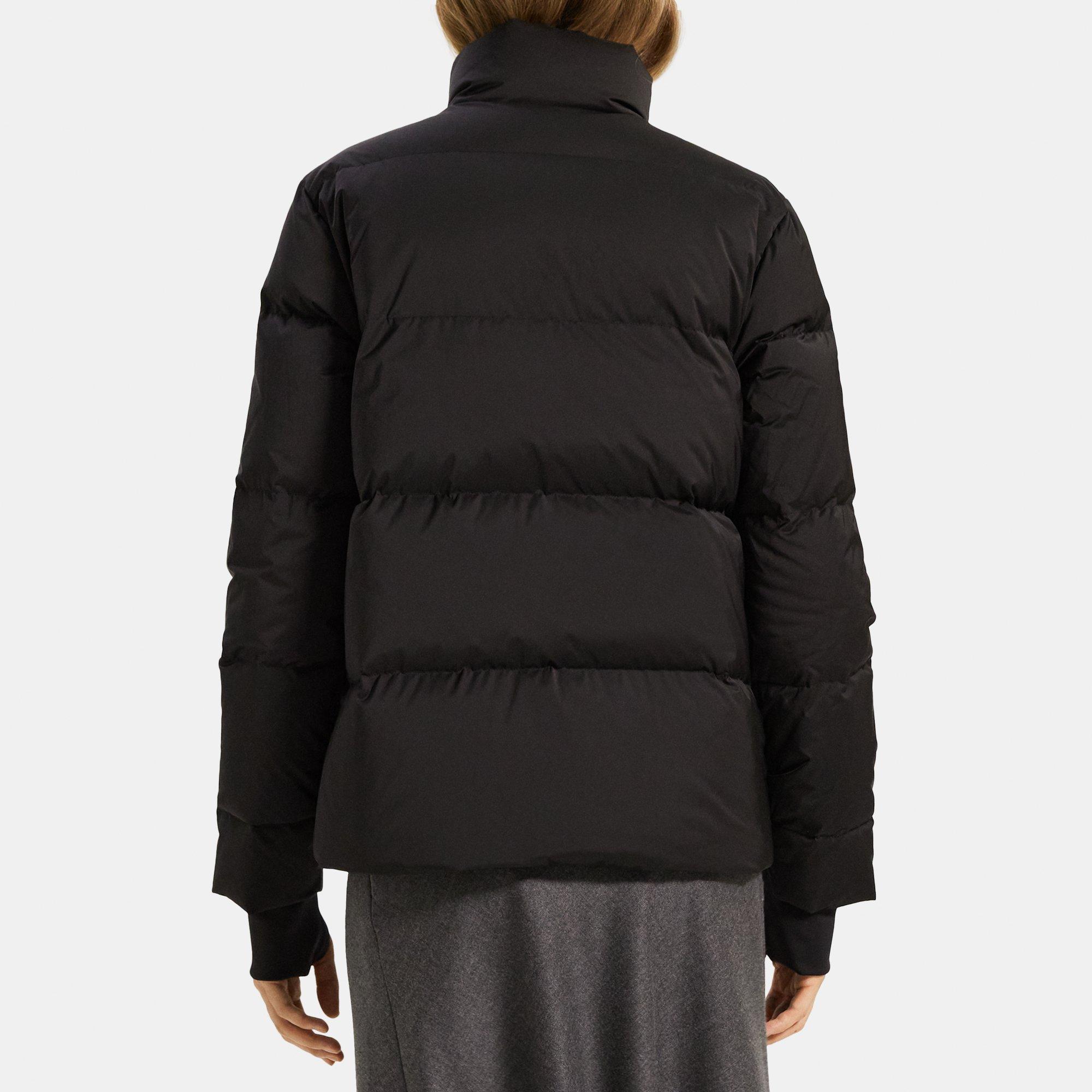 City Poly Stand-Collar Puffer Coat | Theory Outlet