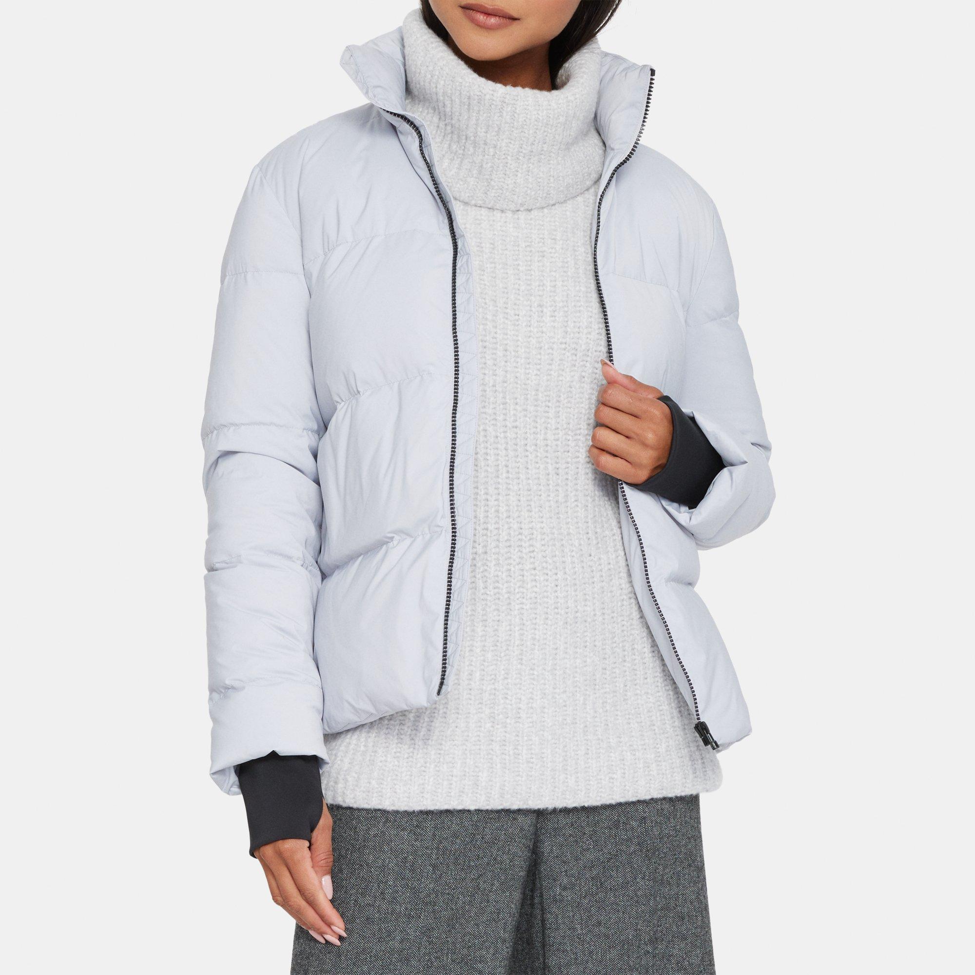 Stand collar puffer outlet coat