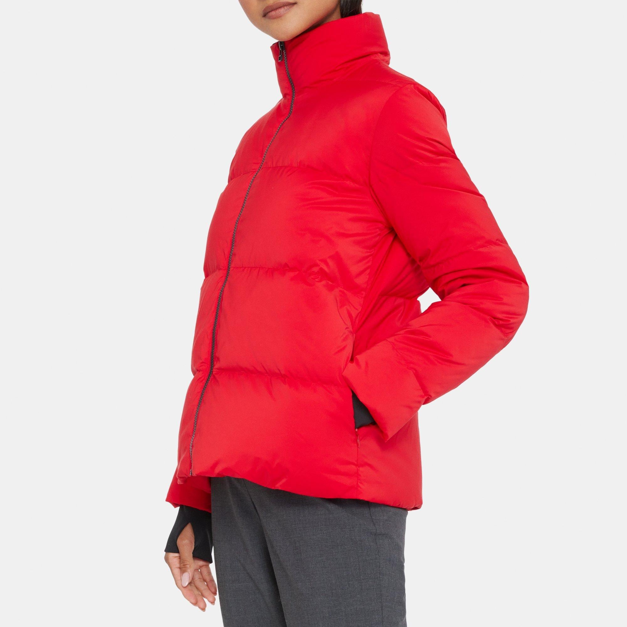 City Poly Stand-Collar Puffer Coat | Theory Outlet