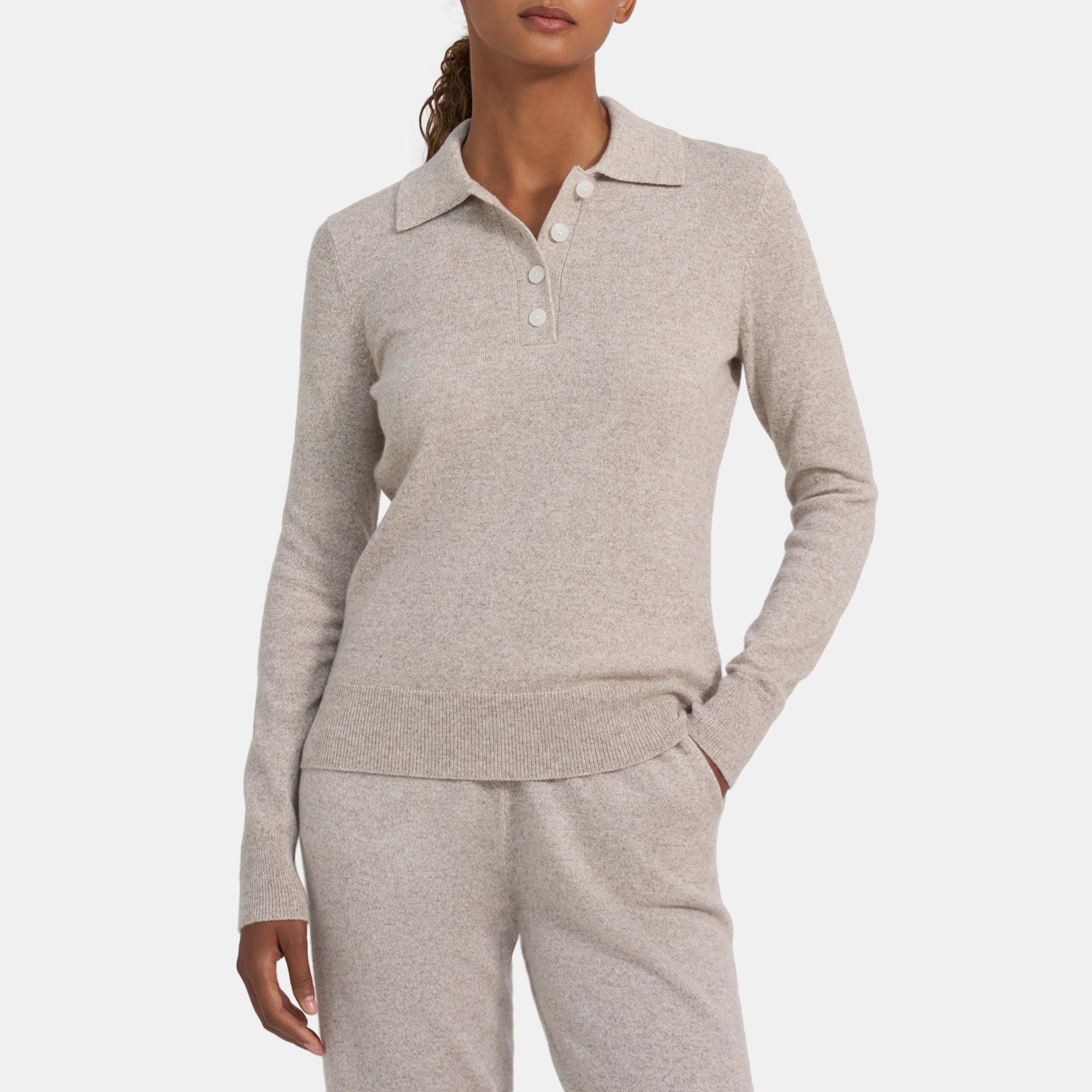 Leth cashmere polo sweater