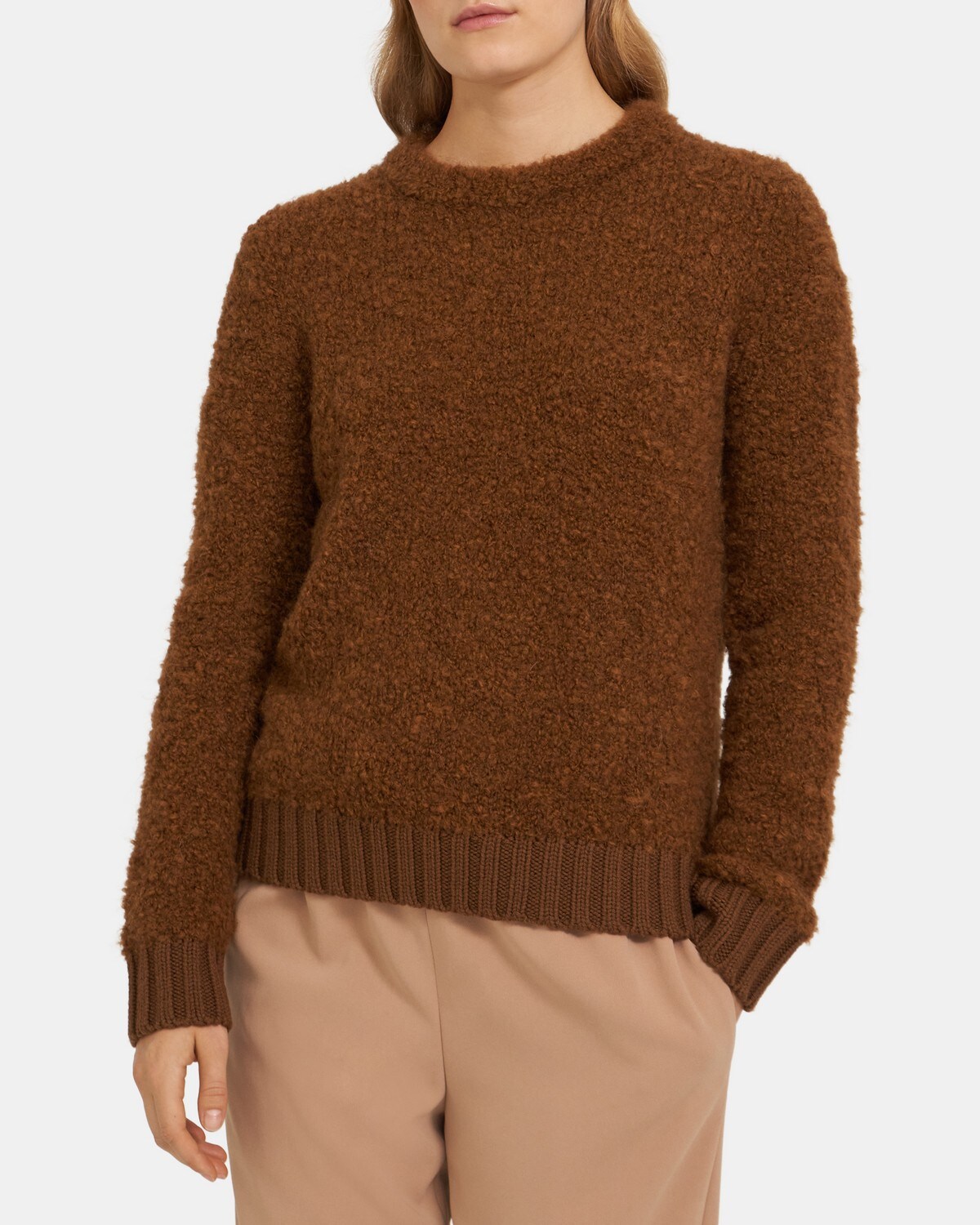 Crewneck Sweater in Knit Bouclé