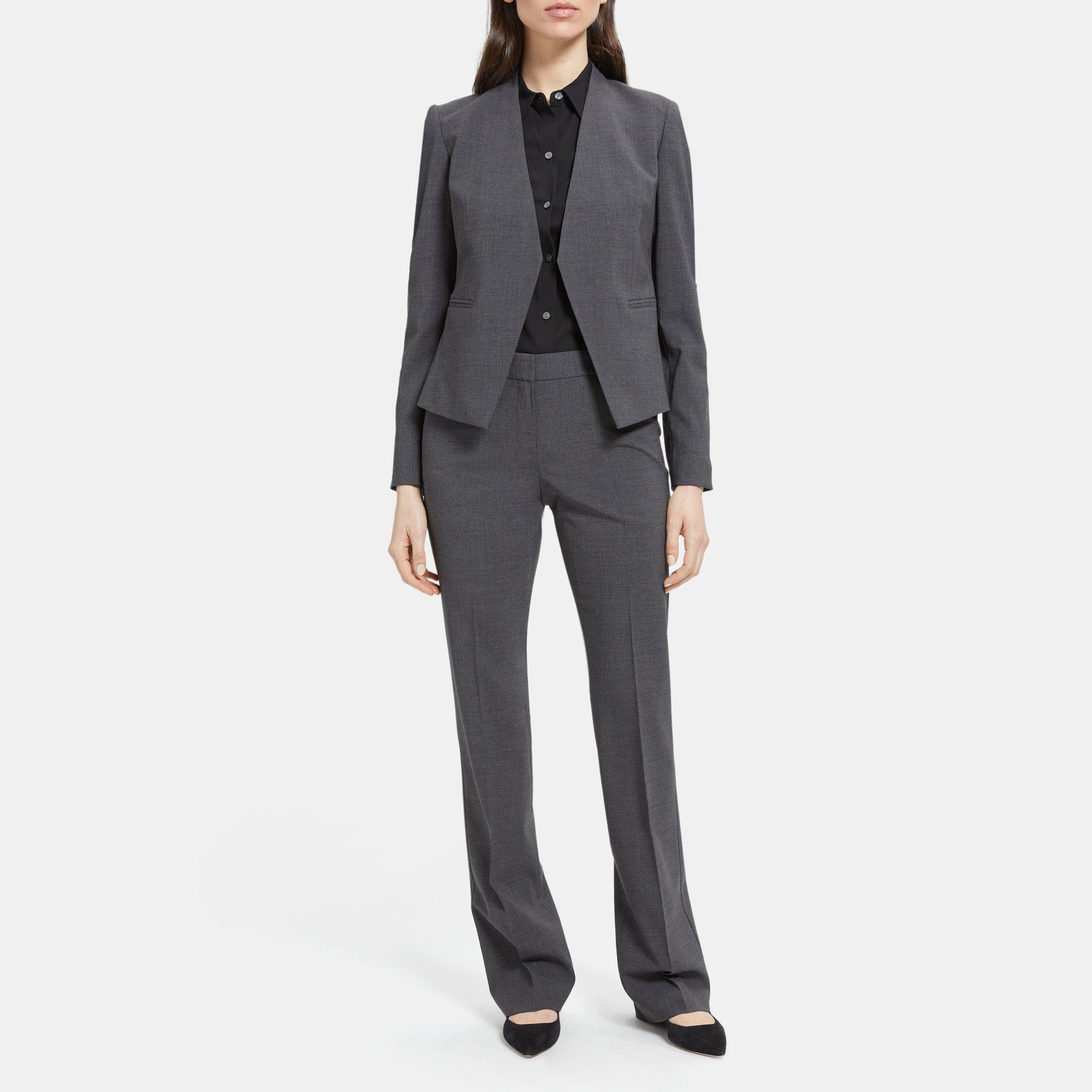 Sevona Stretch Wool Open Blazer | Theory