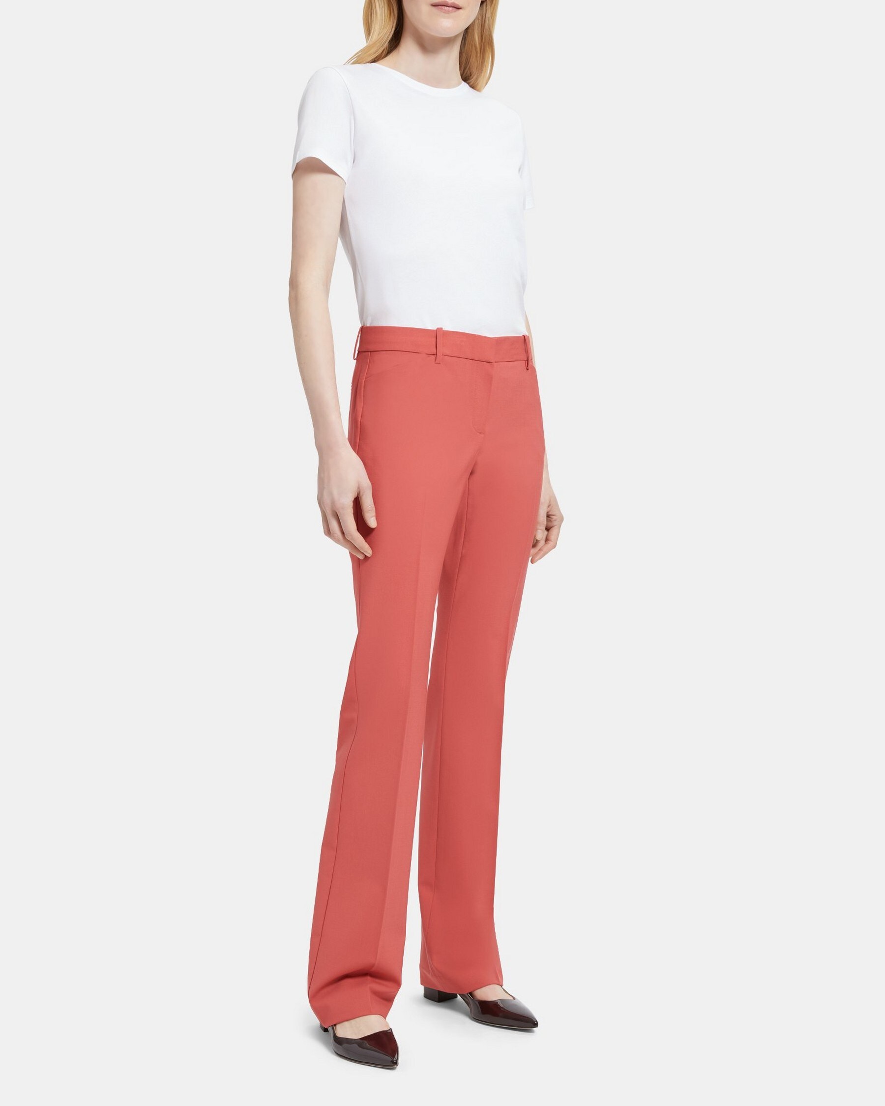 Sevona Stretch Wool Straight Pant | Theory Outlet