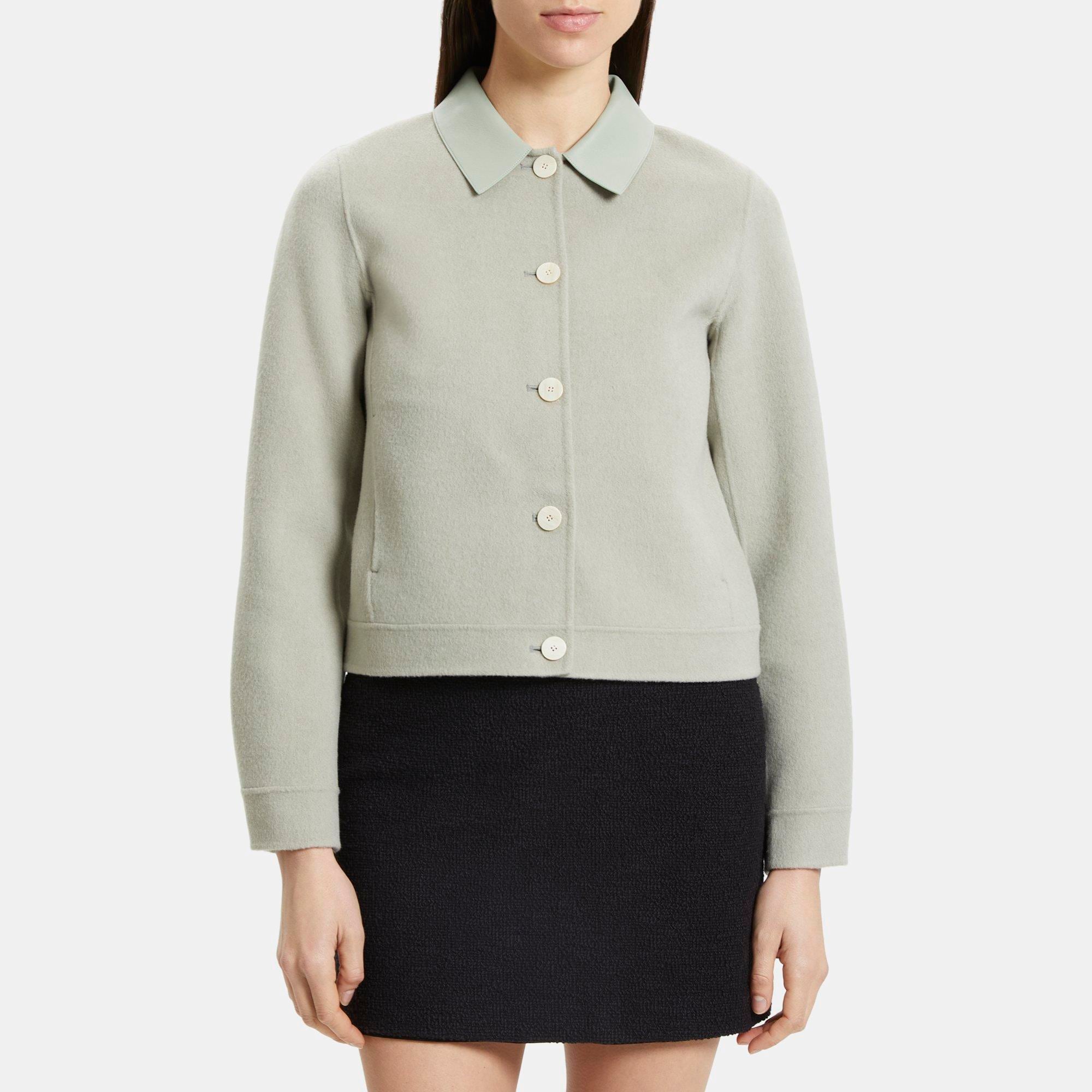 Theory Cropped Jacket in Wool-Cashmere