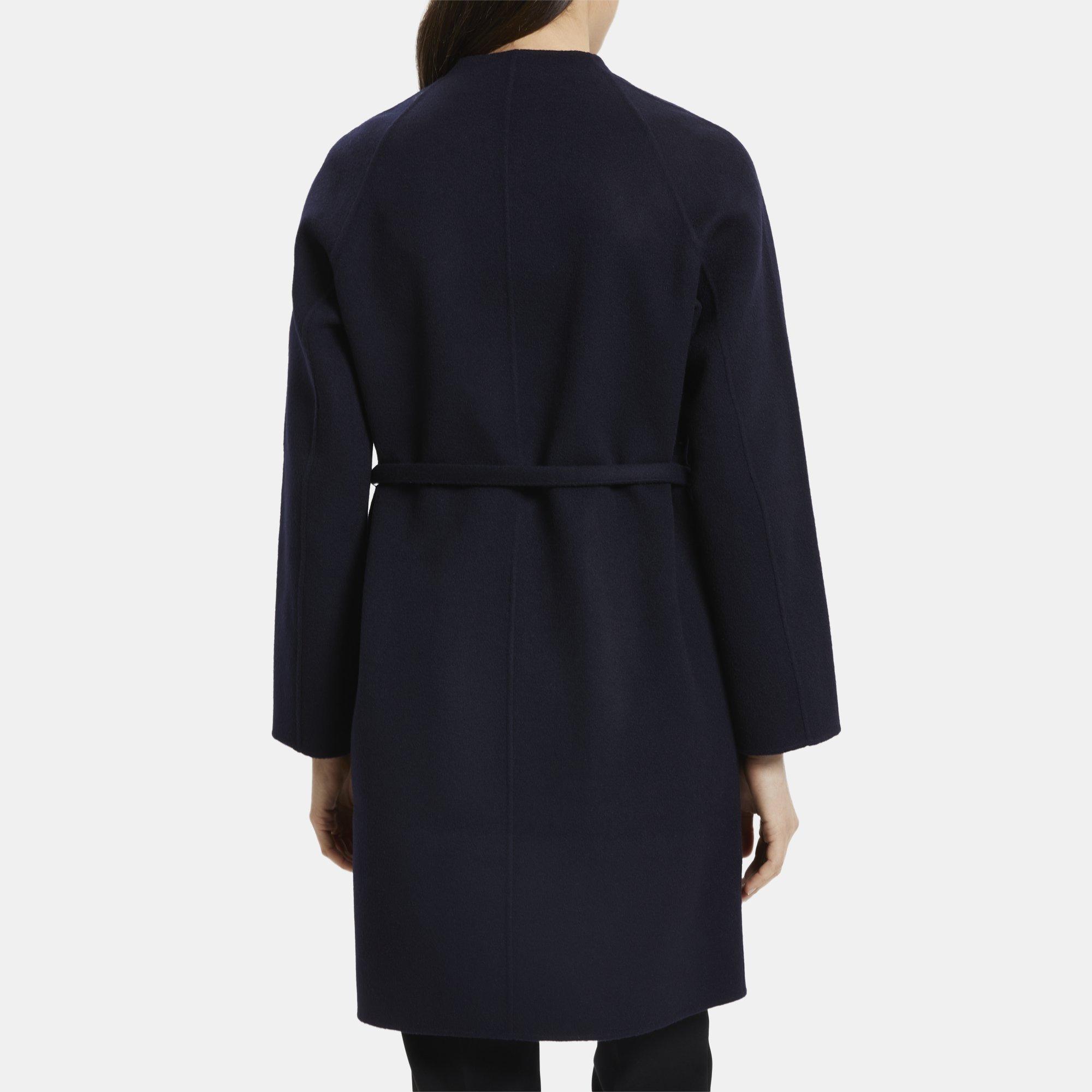 Double-Face Wool-Cashmere Clean Robe Coat | Theory Outlet