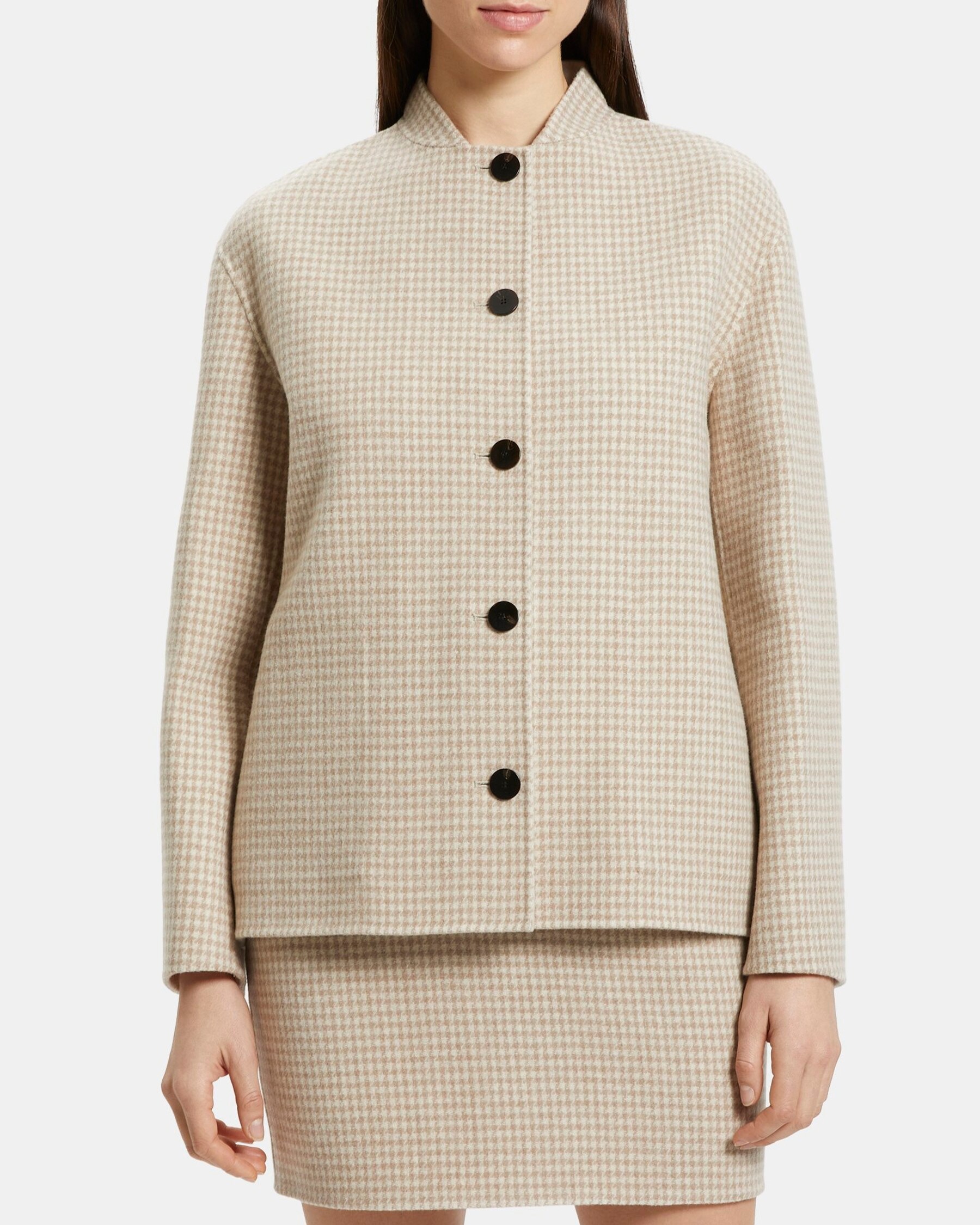 Theory Straight Coat in Double-Face Wool-Cashmere