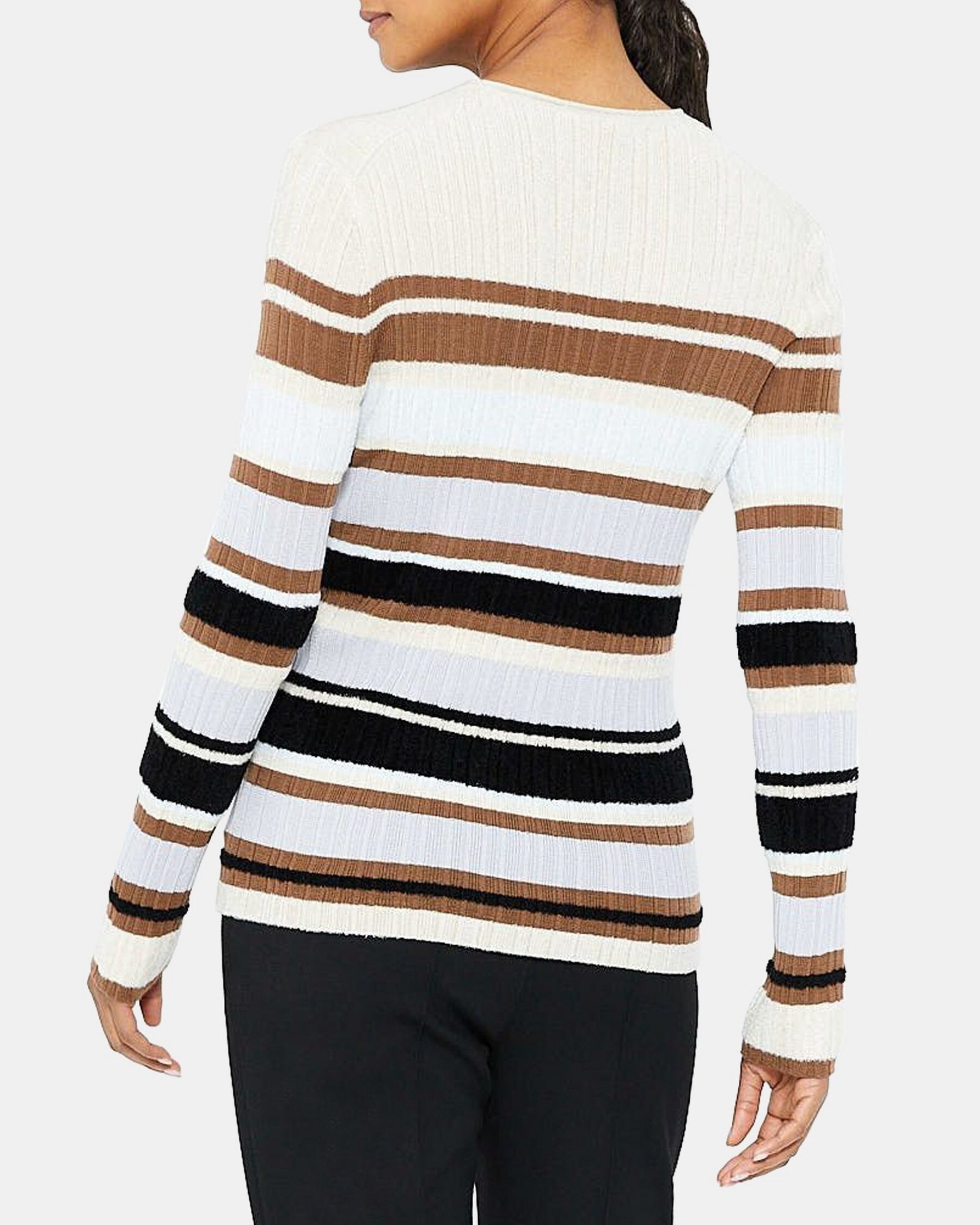 Striped Sweater in Crushed Velvet