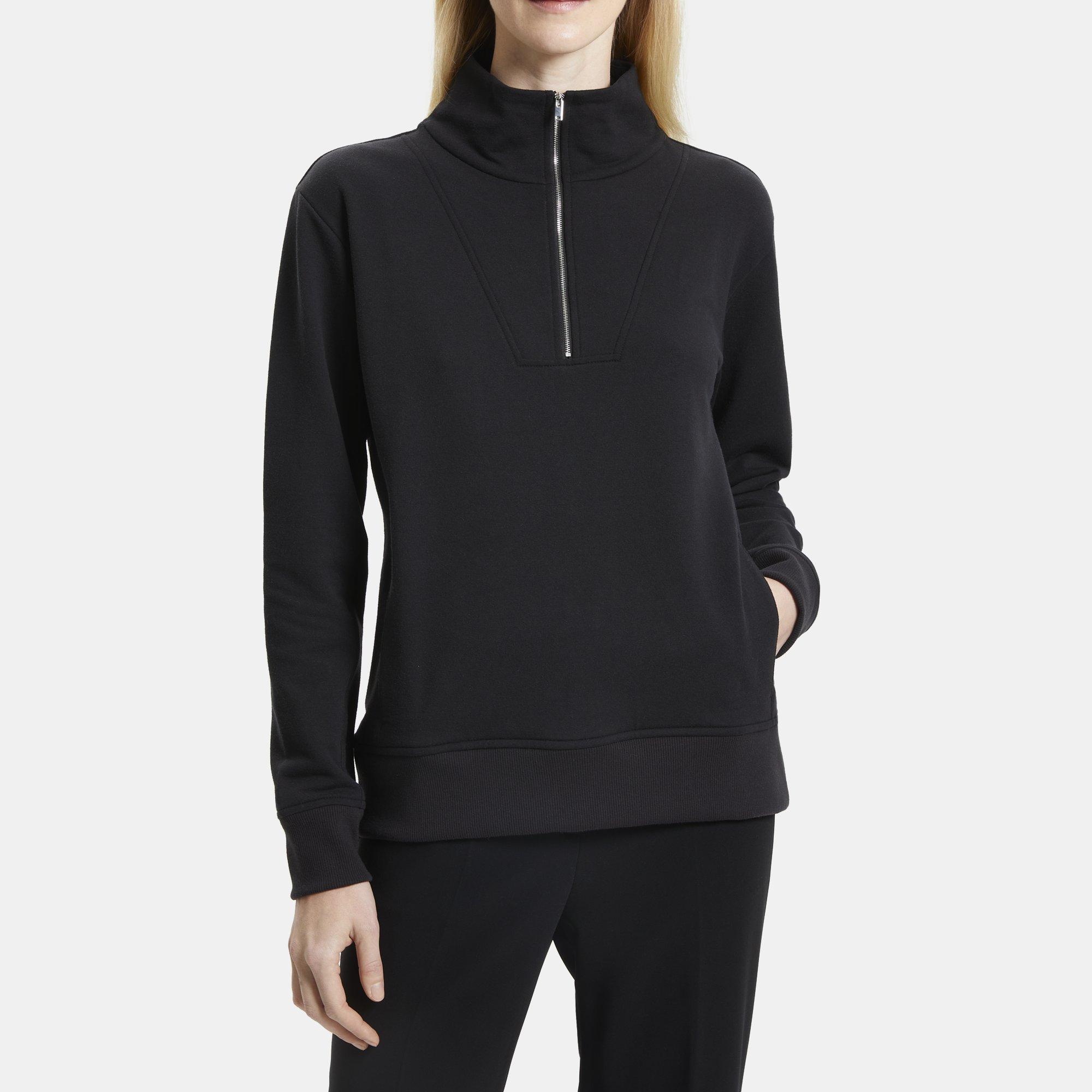 HALF ZIP YOKE PO | Theory Outlet