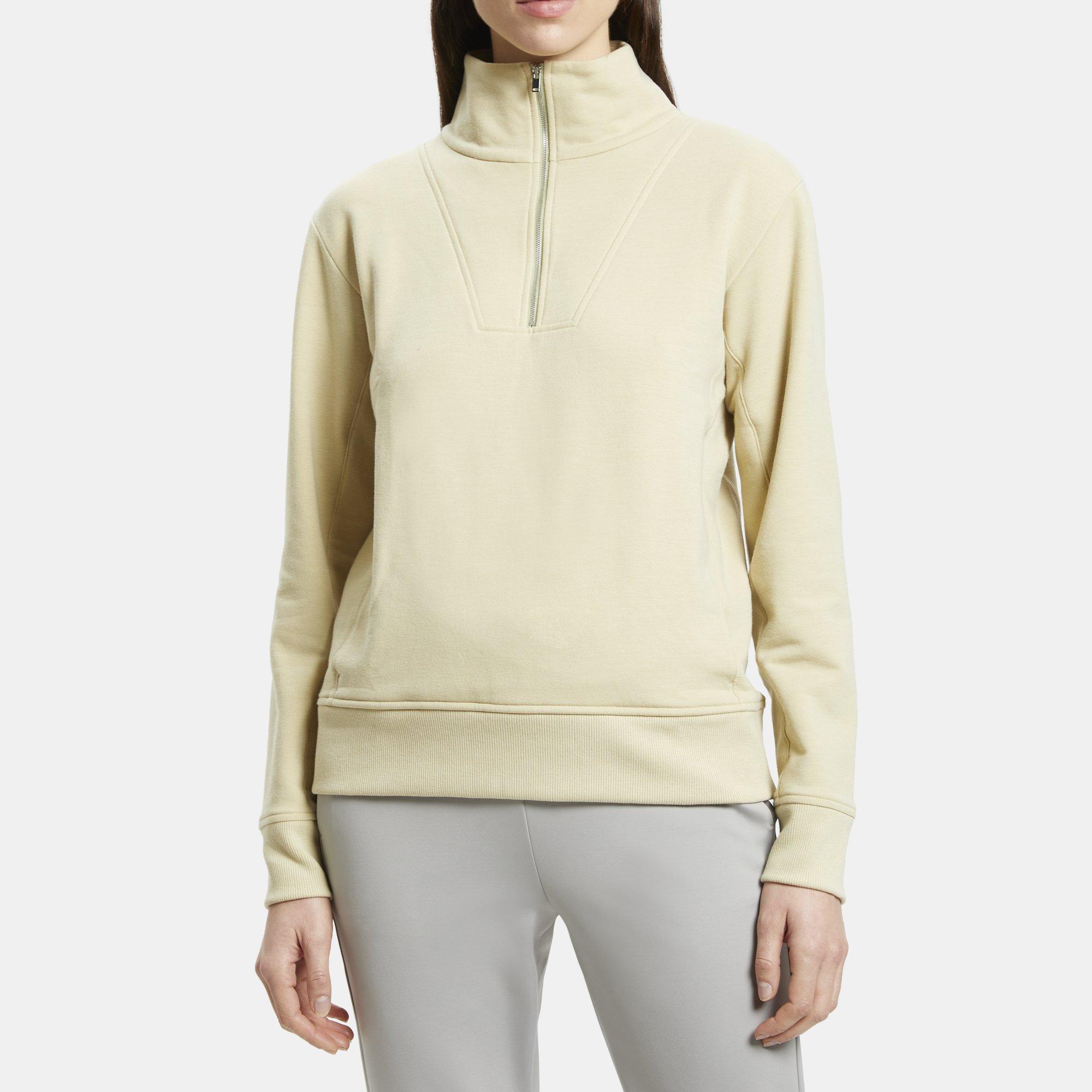 HALF ZIP YOKE PO | Theory Outlet