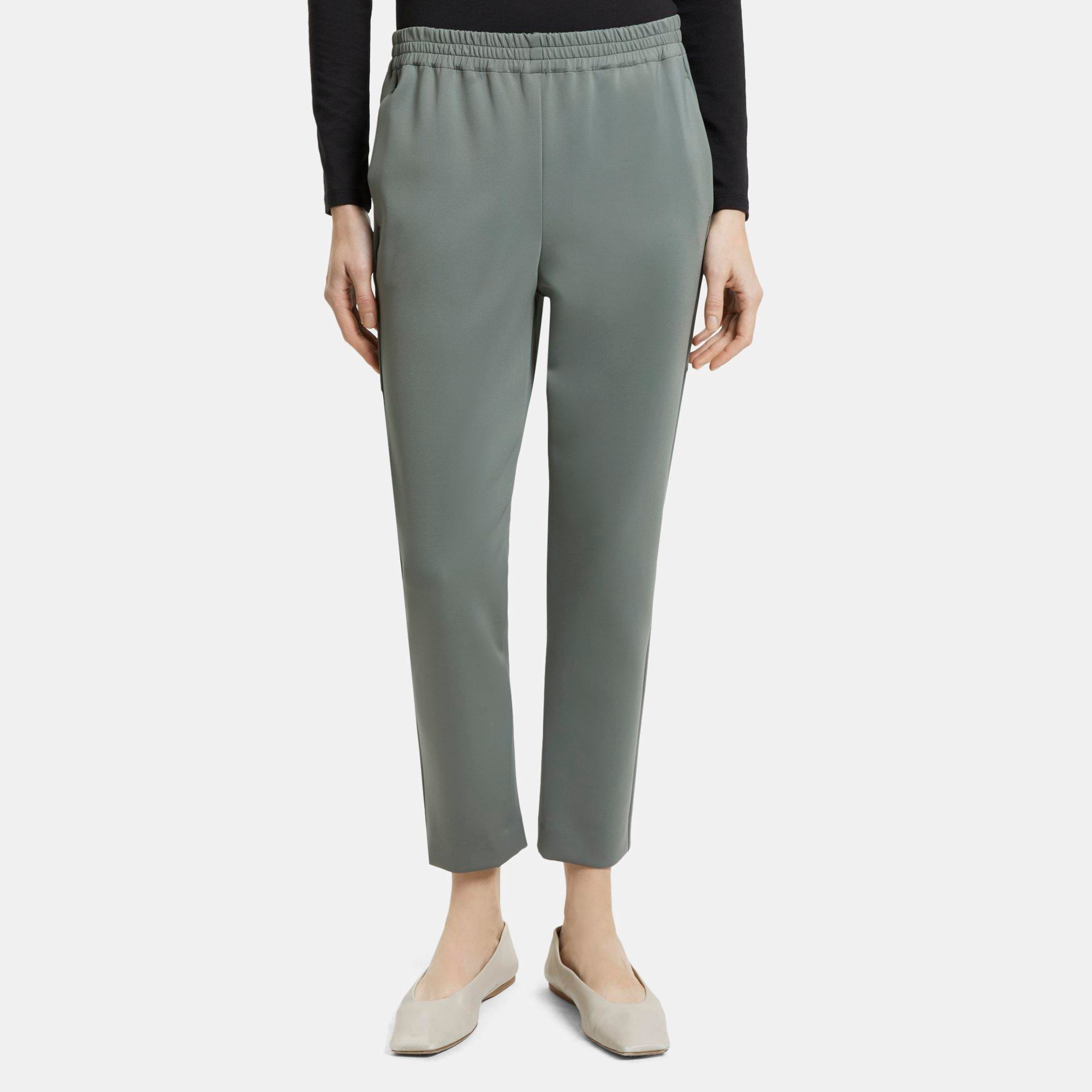 Theory Tapered Pull-On Pant in Tech Knit