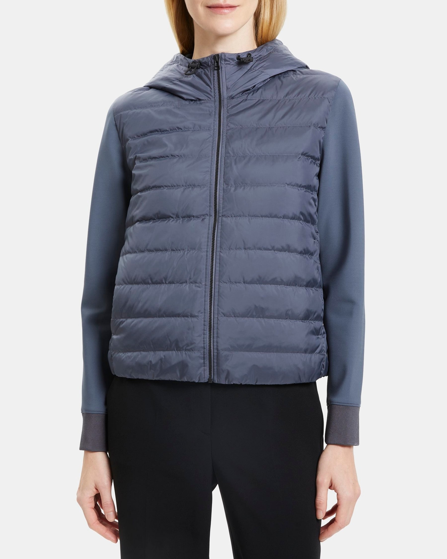 Knit Combo Puffer Jacket | Theory Outlet