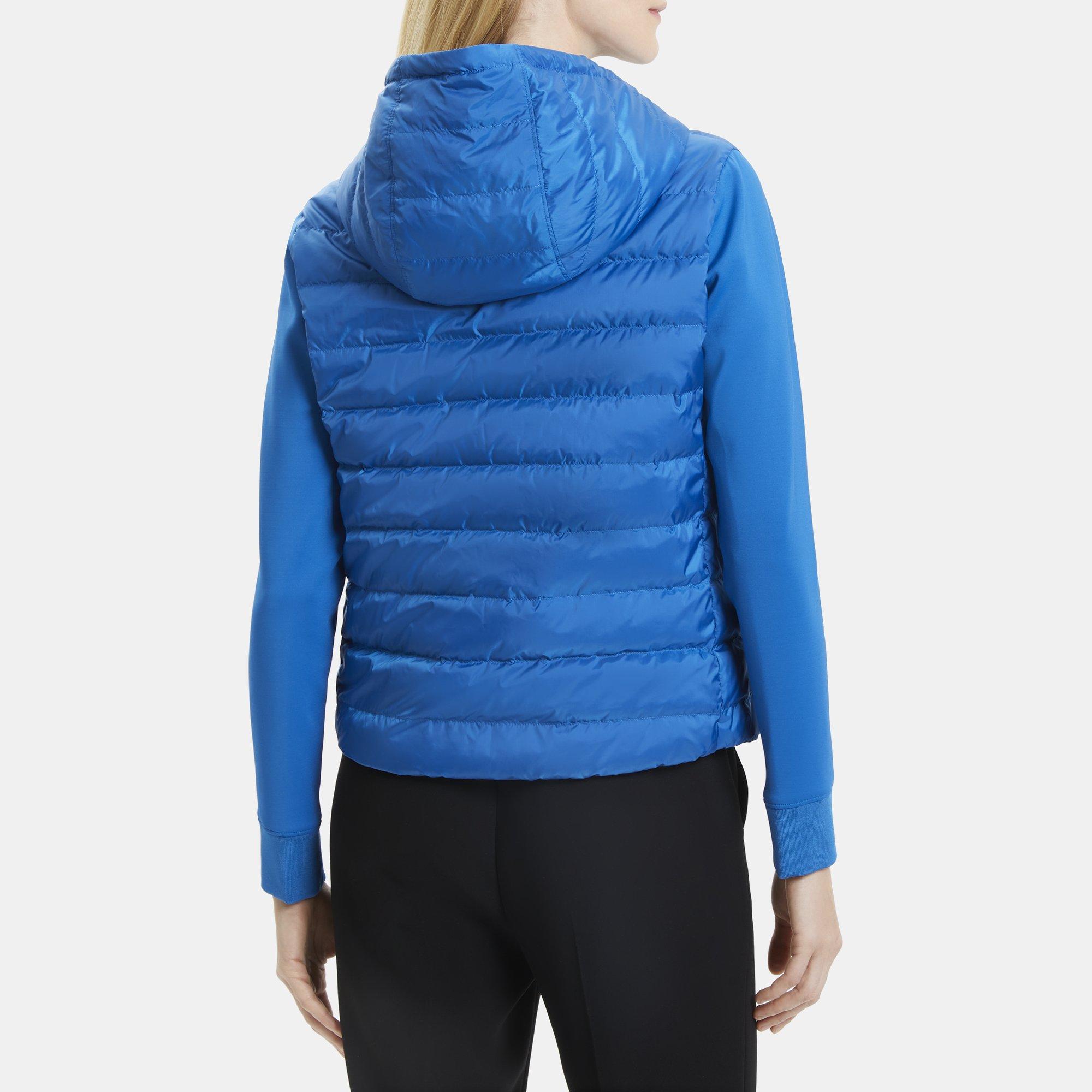 Knit Combo Puffer Jacket Theory Outlet