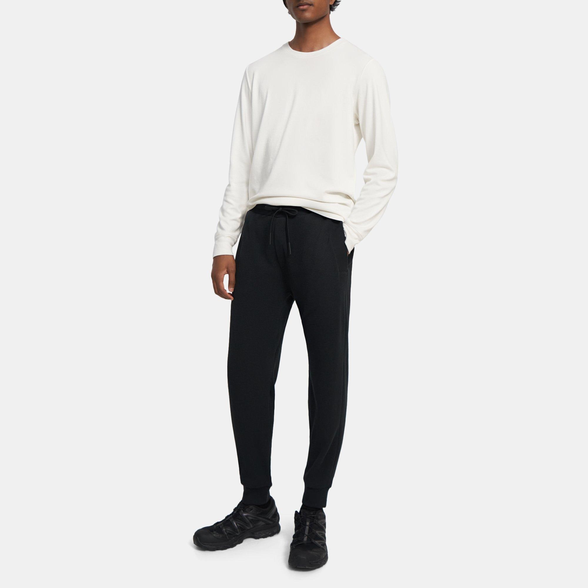 Waffle-Knit Cotton Jogger | Theory Outlet
