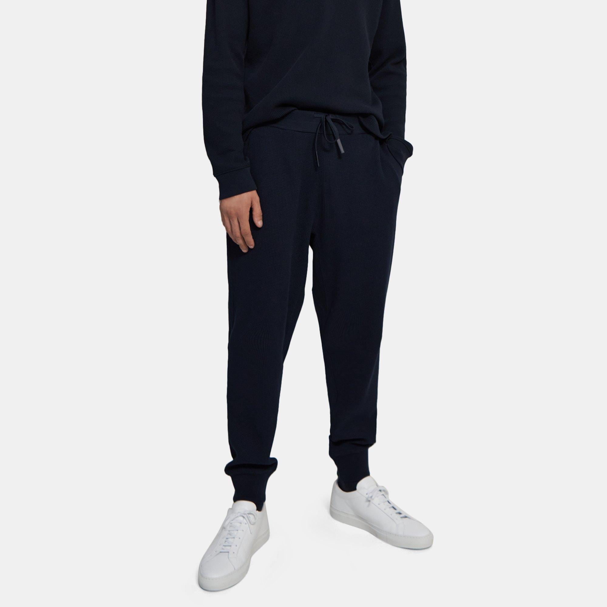 Waffle-Knit Cotton Jogger | Theory Outlet