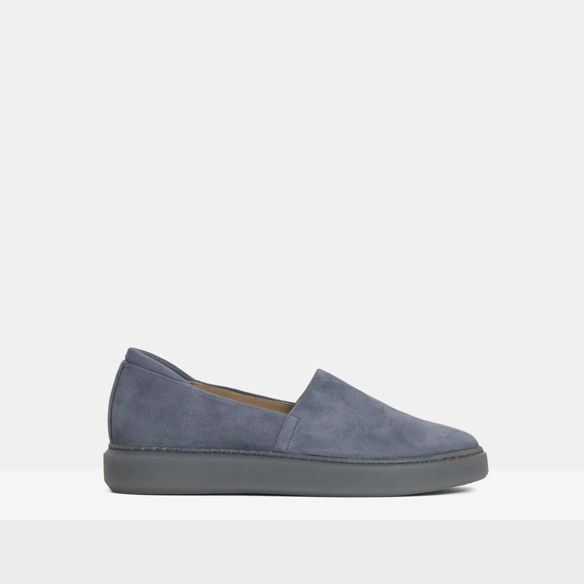 Theory Stitched Slip-On Sneaker in Suede