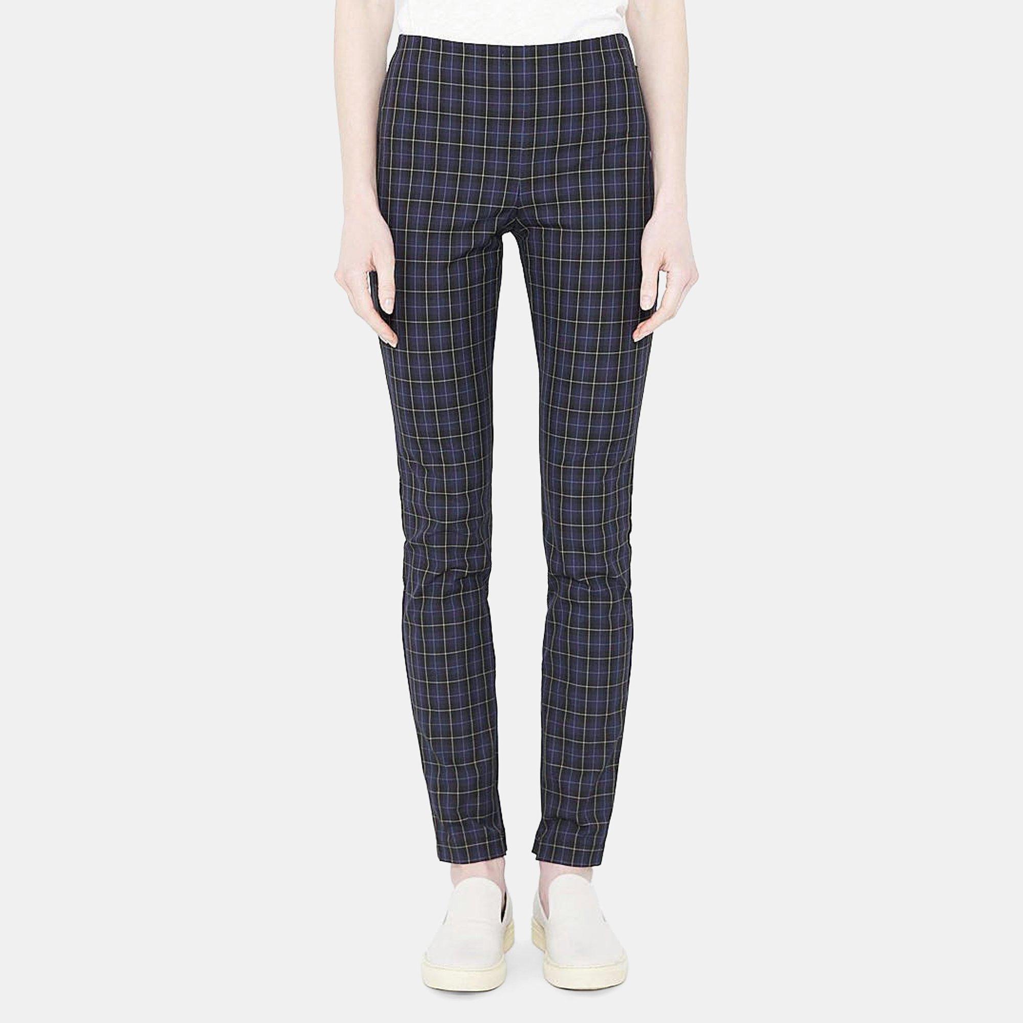 Theory Legging in Plaid Stretch Knit