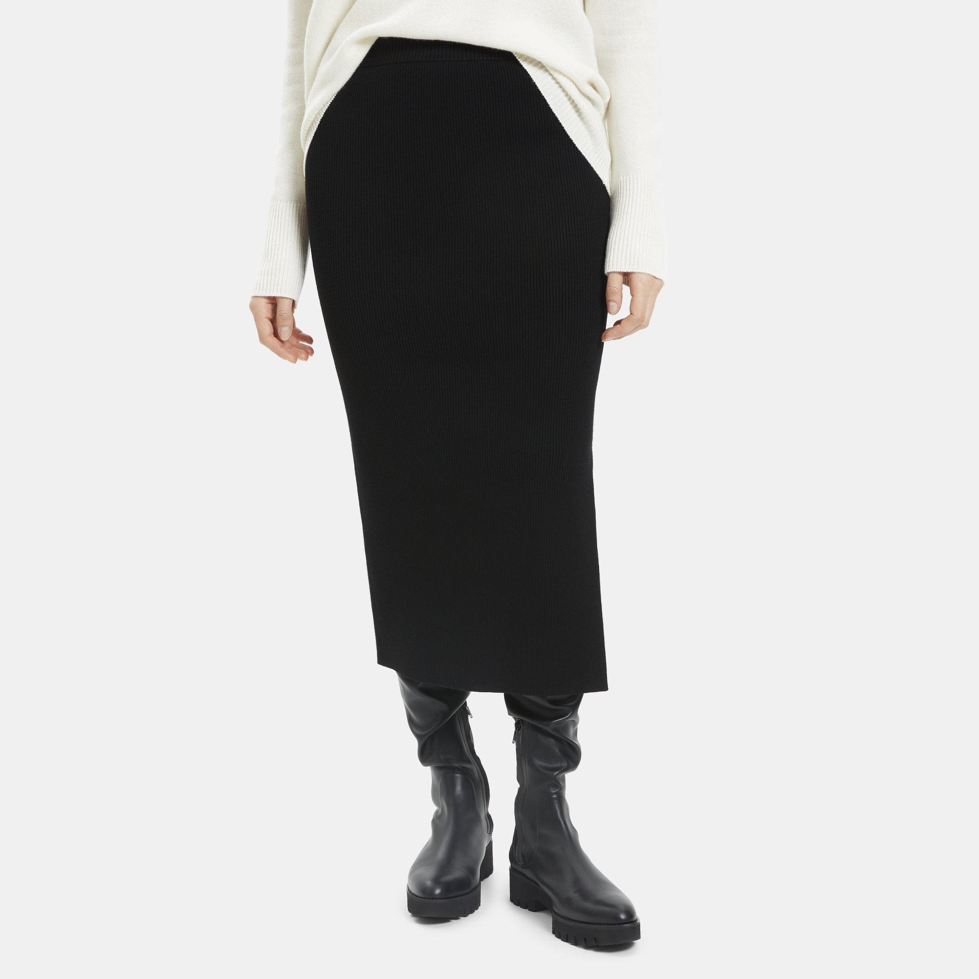 Stretch Viscose Knit Maxi Knit Skirt | Theory Outlet