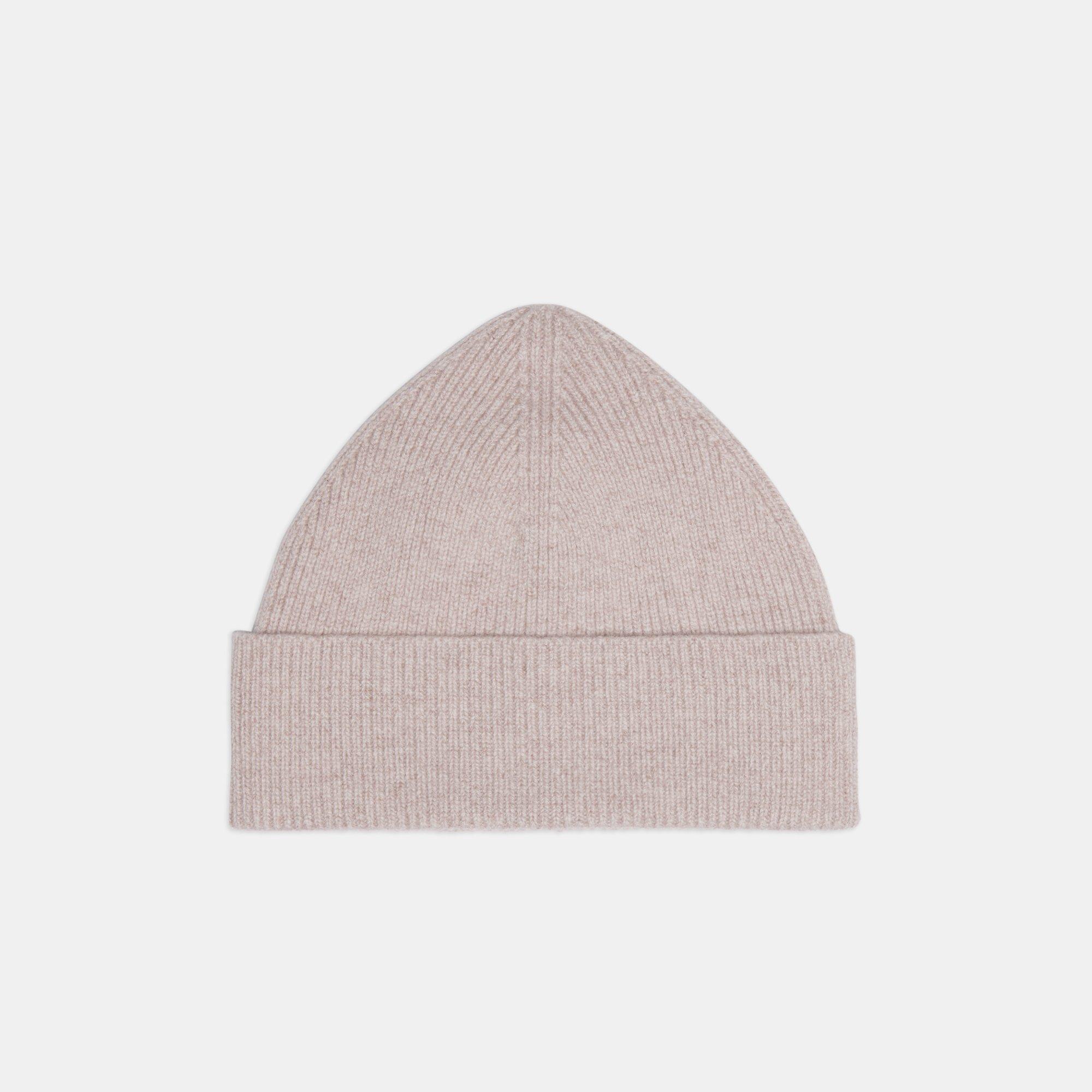 띠어리 Theory Beanie in Ribbed Cashmere,CHANTERELLE MELANGE MOULINE