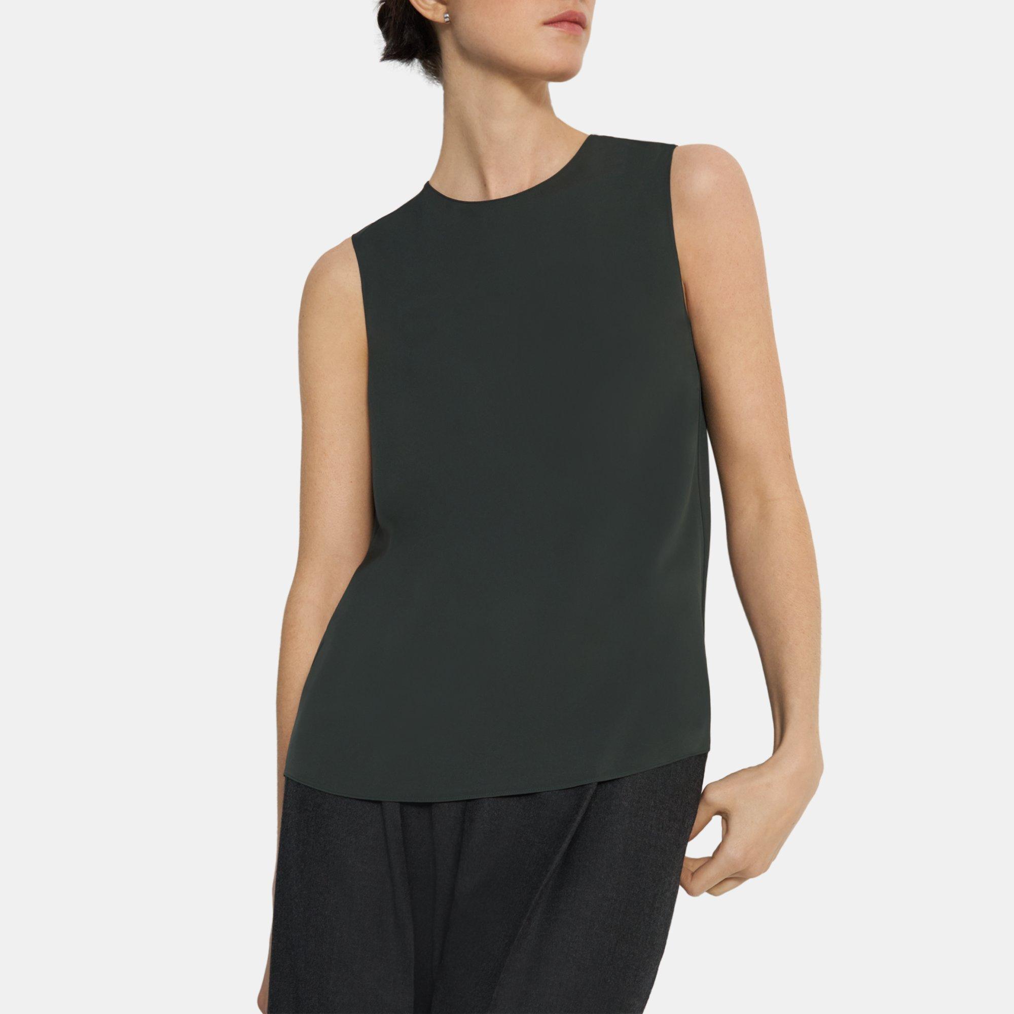 Theory Shell Top in Silk Georgette