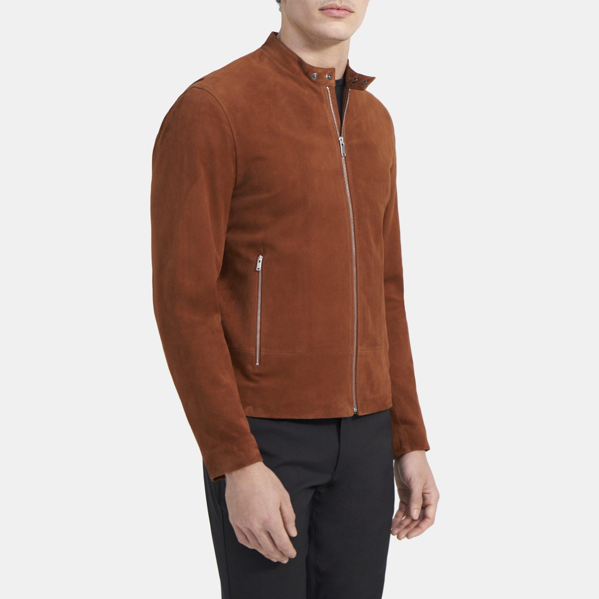 Suede Zip Jacket | Theory Outlet