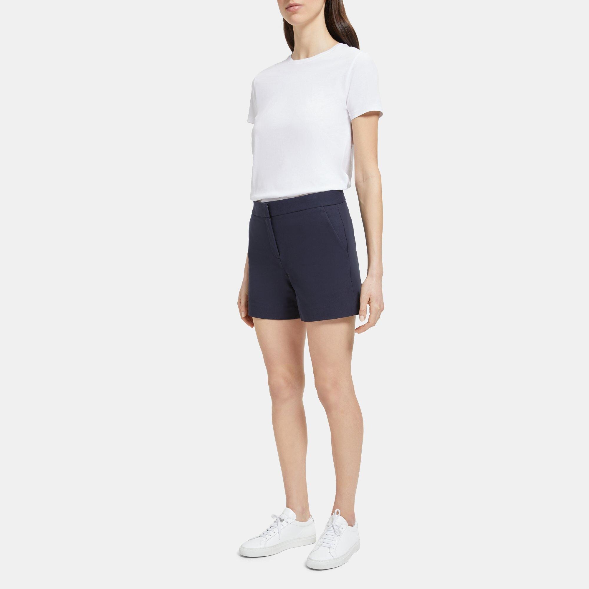 Cotton Blend Tailored Shorts - Ready-to-Wear