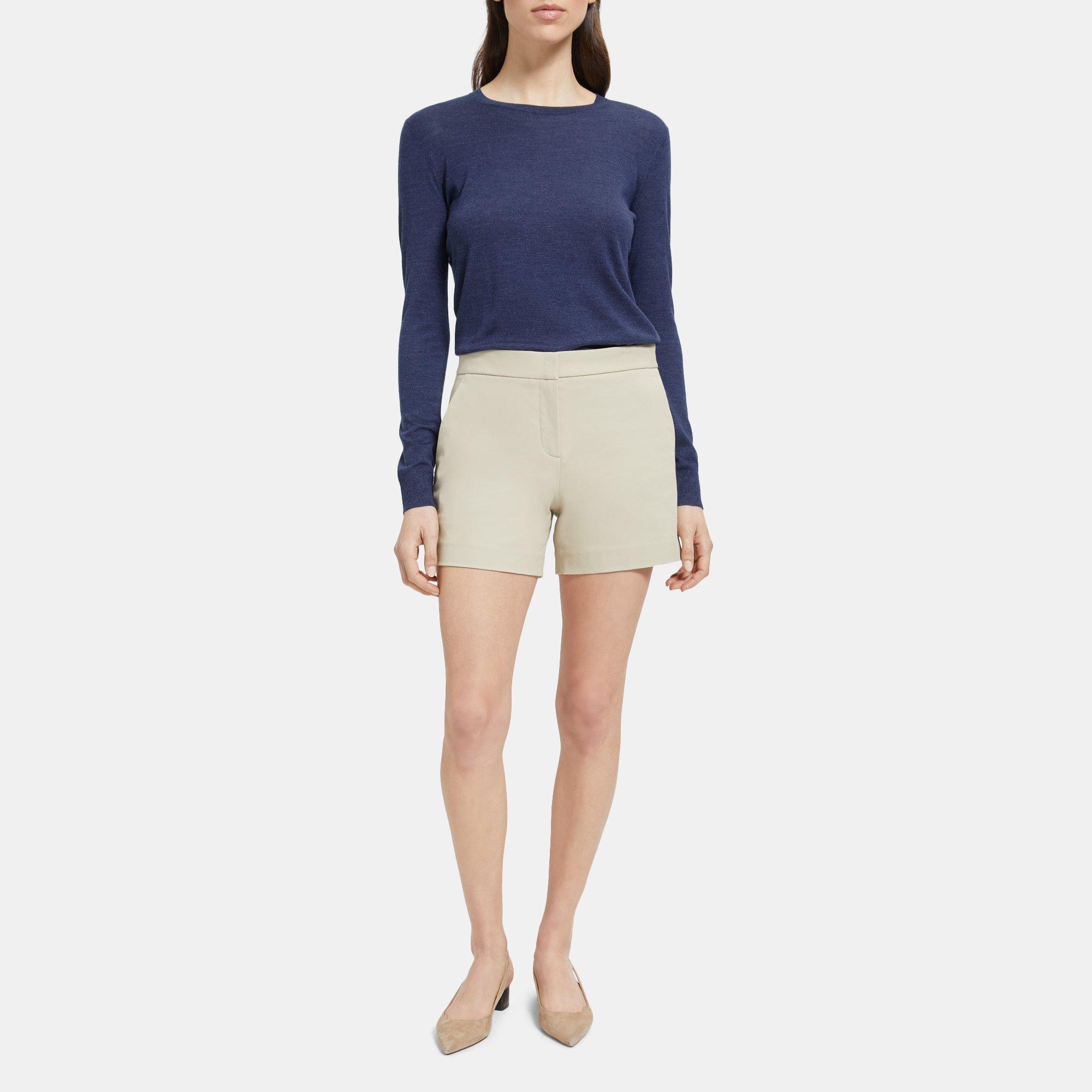 Cotton Blend Tailored Shorts - Ready-to-Wear