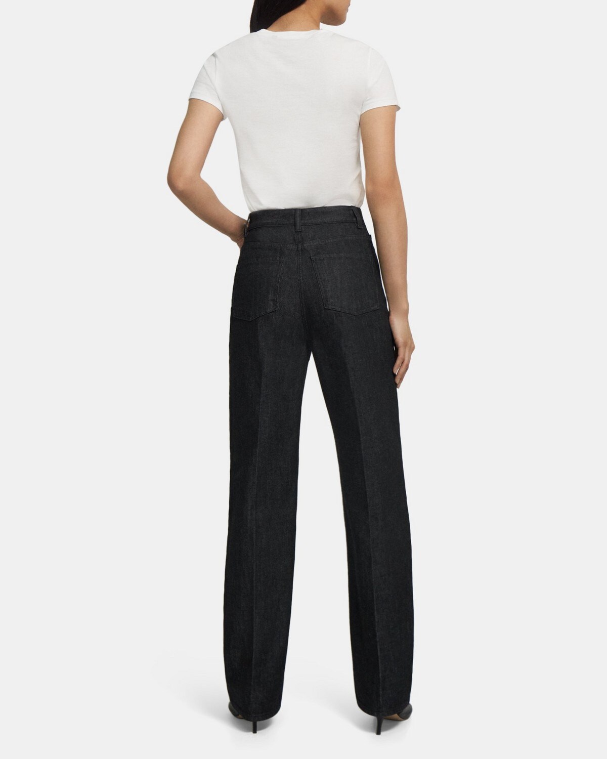 Dyed Denim High-Waisted 5-Pocket Jean | Theory Outlet