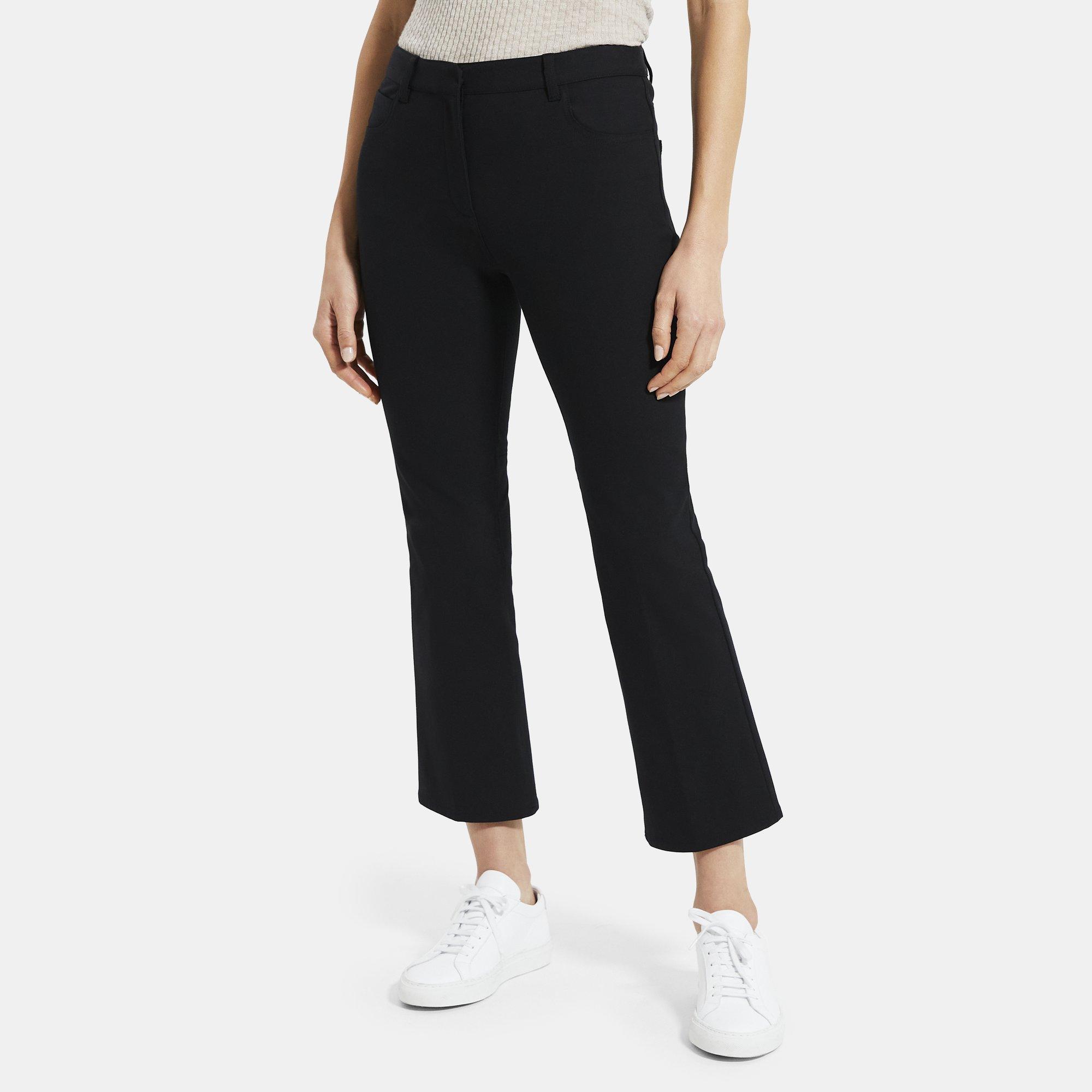 Stretch Cotton 5-Pocket Flare Pant | Theory Outlet