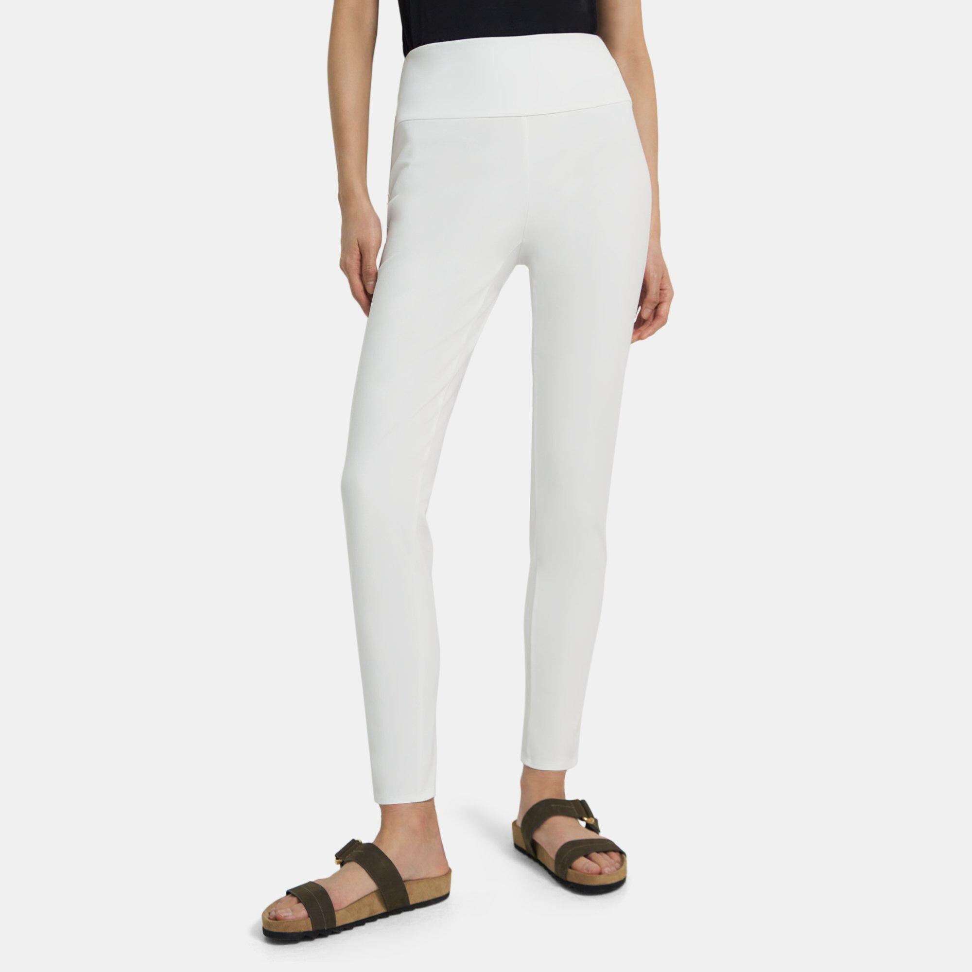 띠어리 Theory Yoke Legging in Stretch Cotton,WHITE