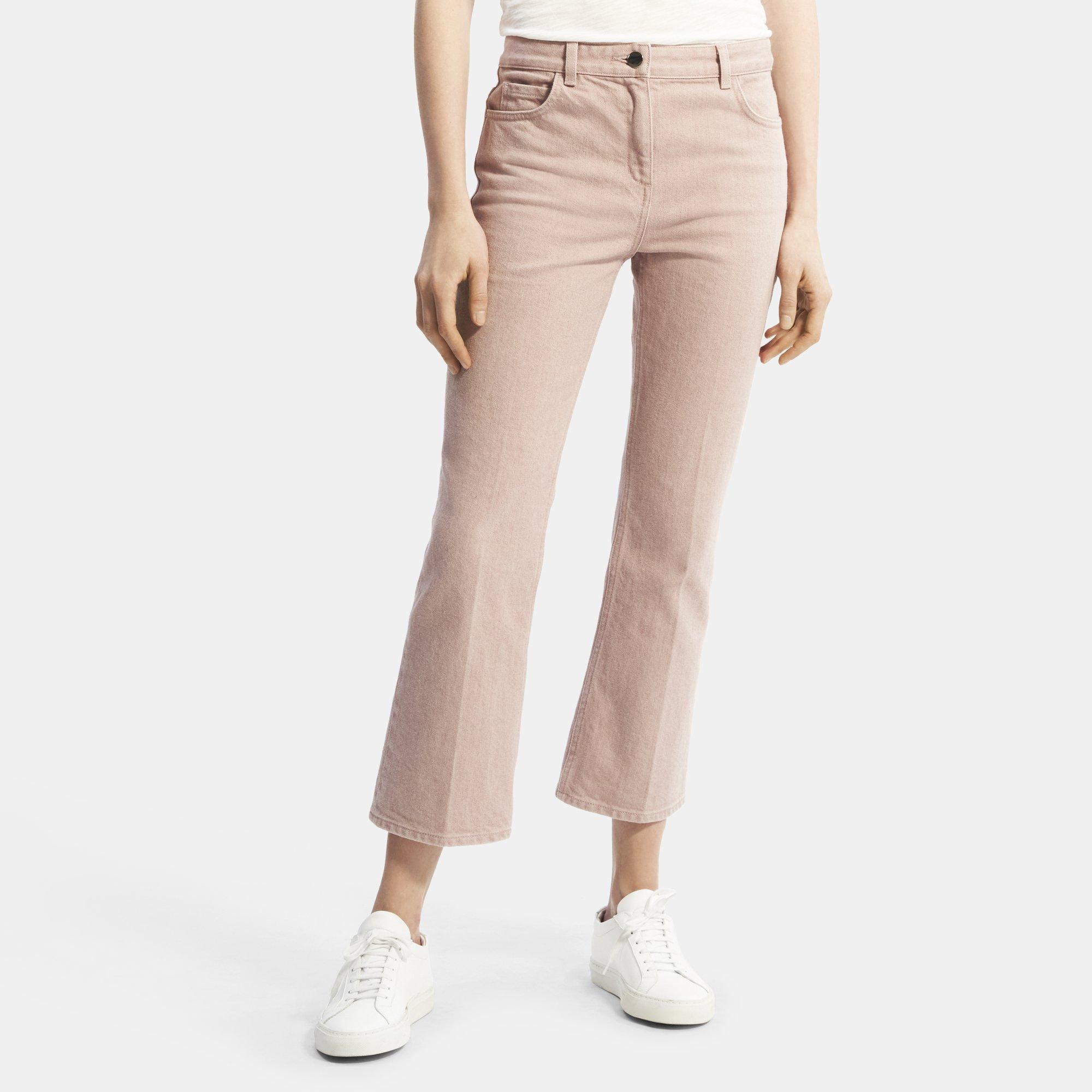 띠어리 Theory 5-Pocket Flare Jean in Dyed Denim,Blush LUSH