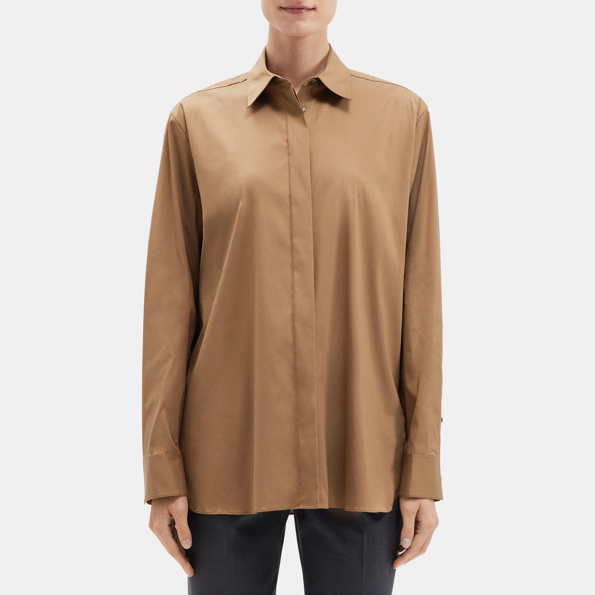 Theory Menswear Shirt in Stretch Cotton