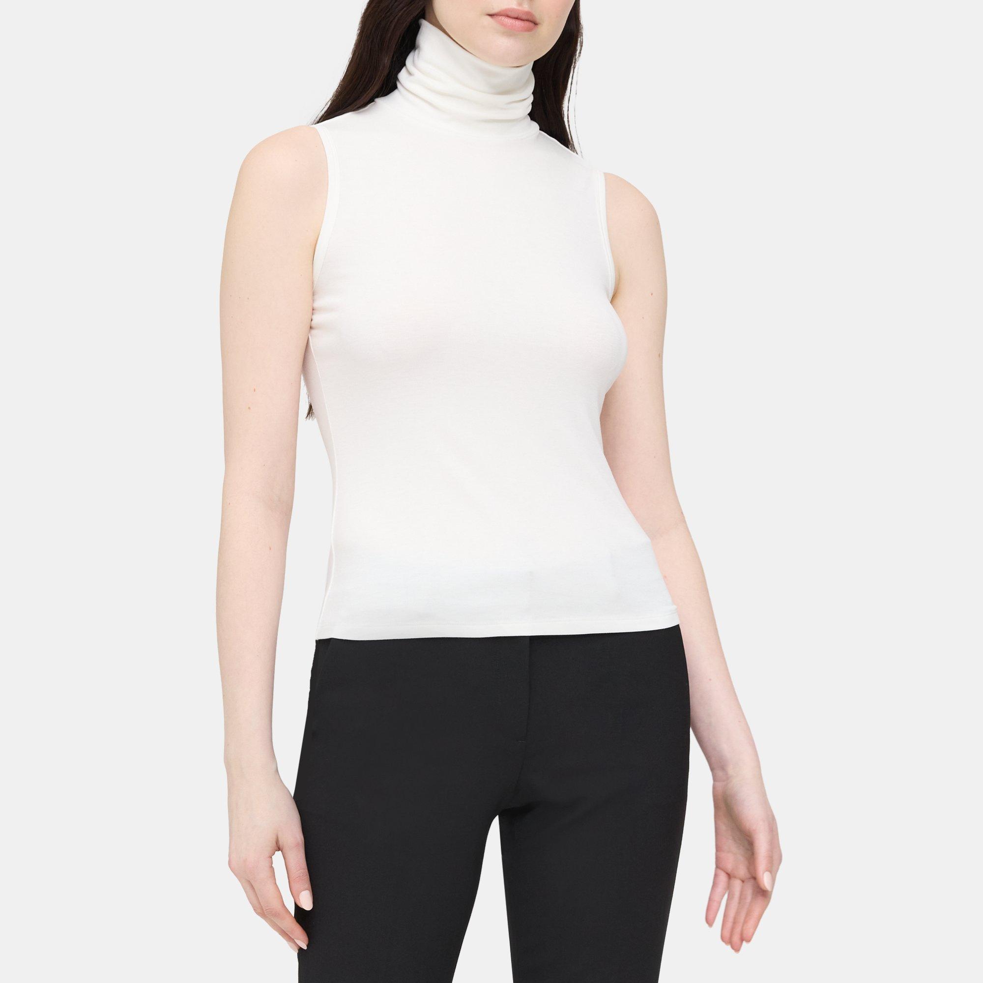 C'EST MOI Seamless Rib Sleeveless Turtleneck Top – 27 Boutique