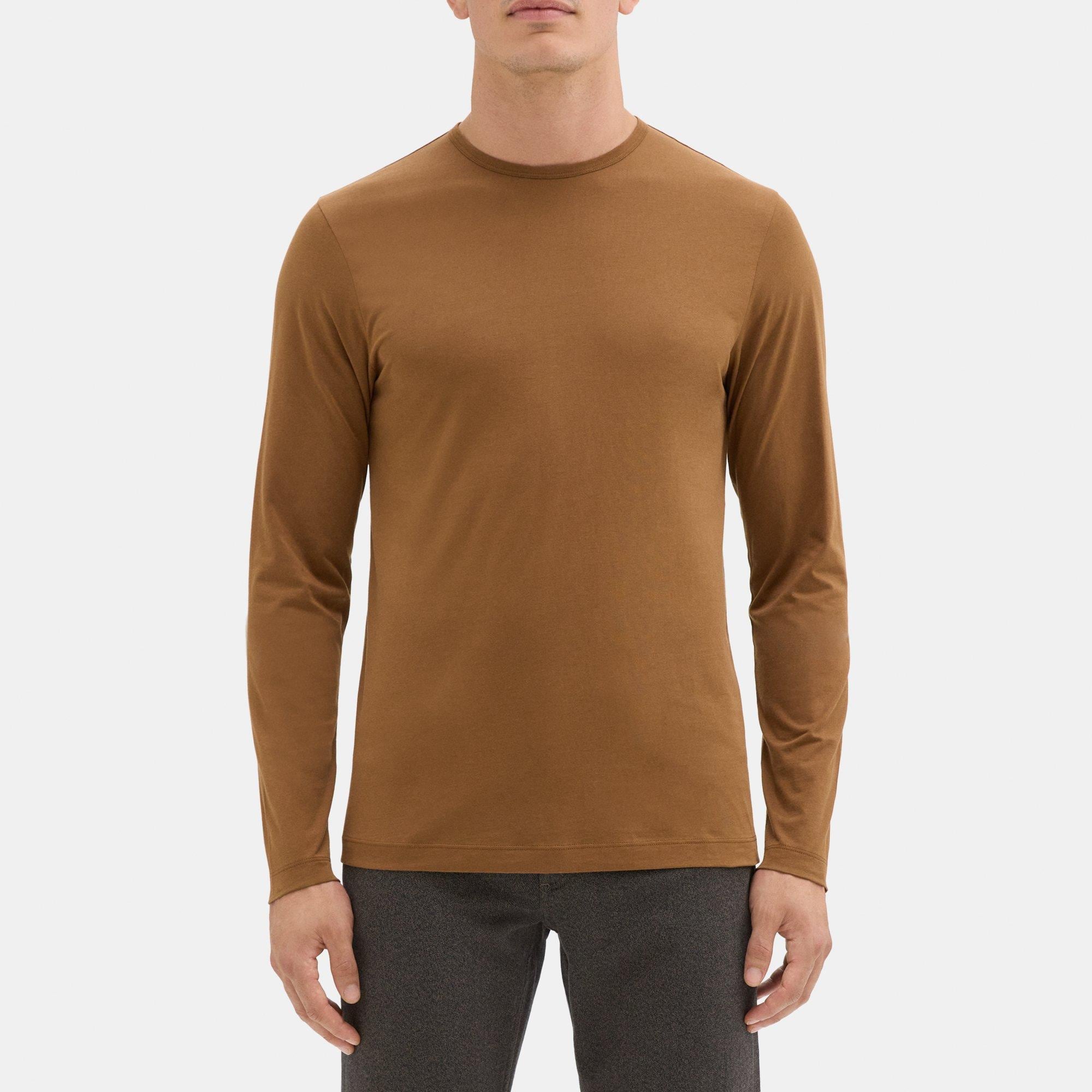 Organic Cotton Relaxed Long-Sleeve Tee | Theory Outlet