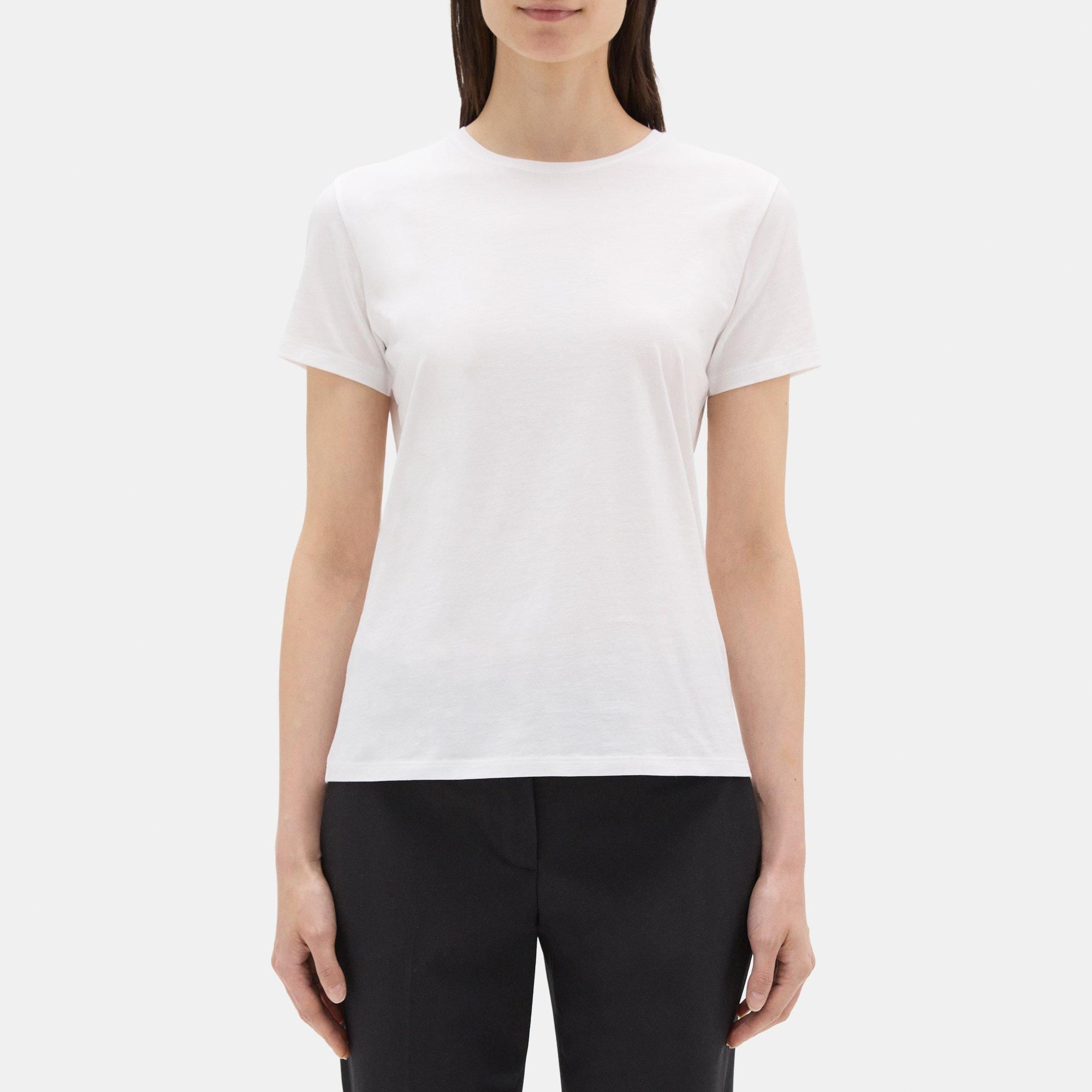 Organic Cotton Crewneck Tee | Theory Outlet