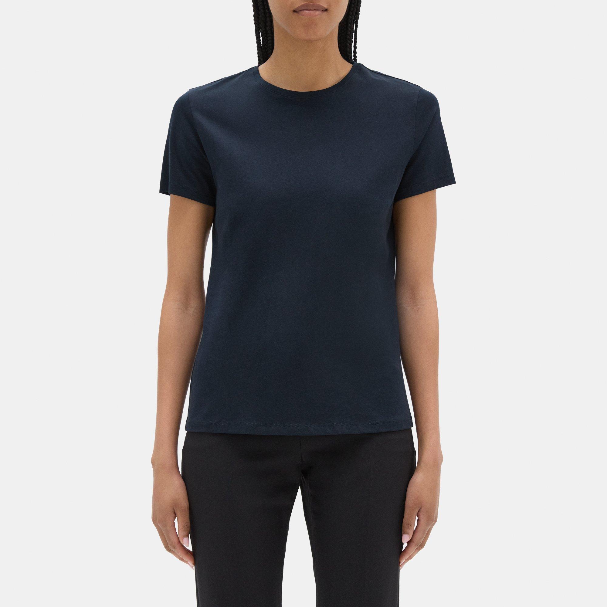 Organic Cotton Crewneck Tee | Theory Outlet