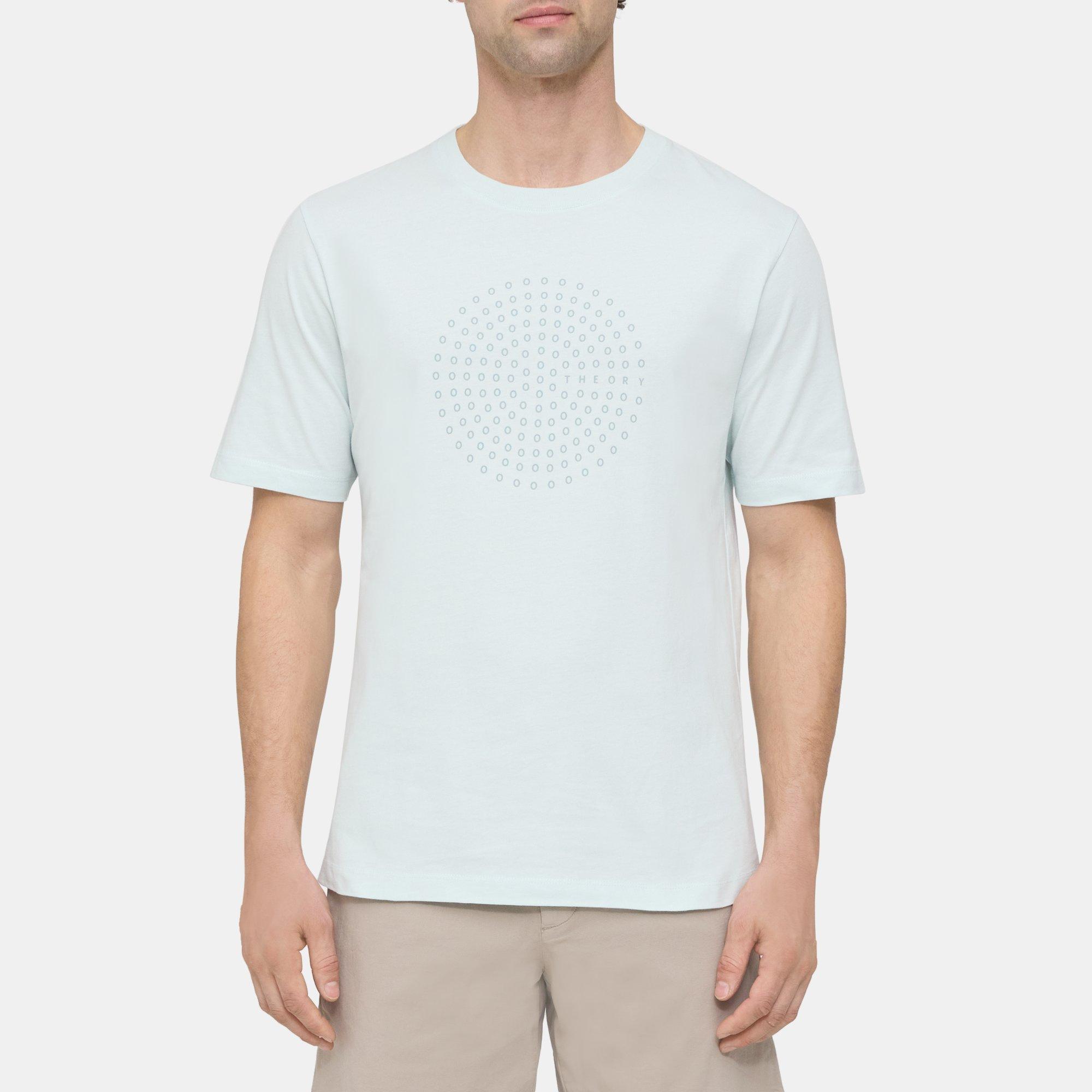 Cotton Graphic Print Tee Theory Outlet