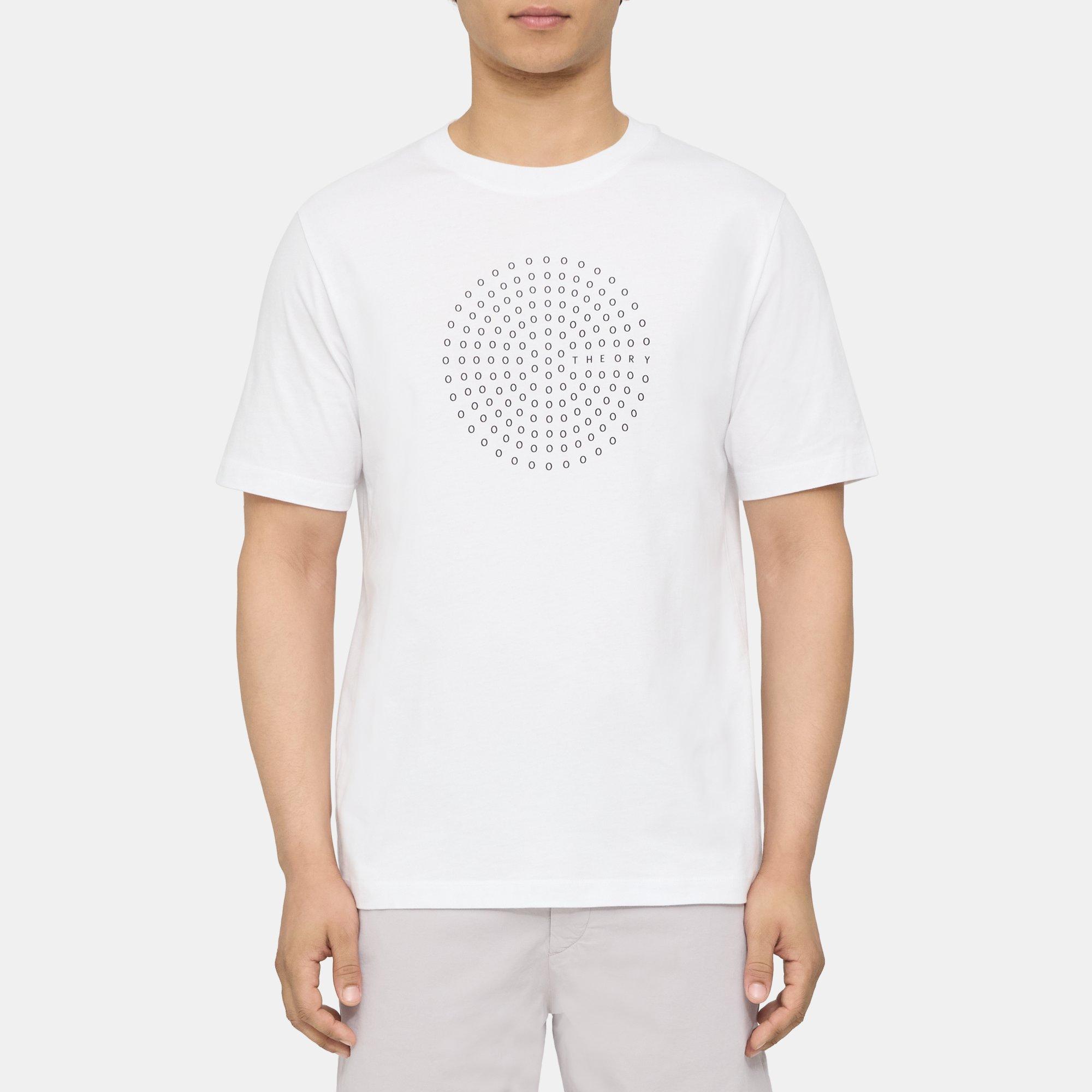 Cotton Graphic Print Tee Theory Outlet