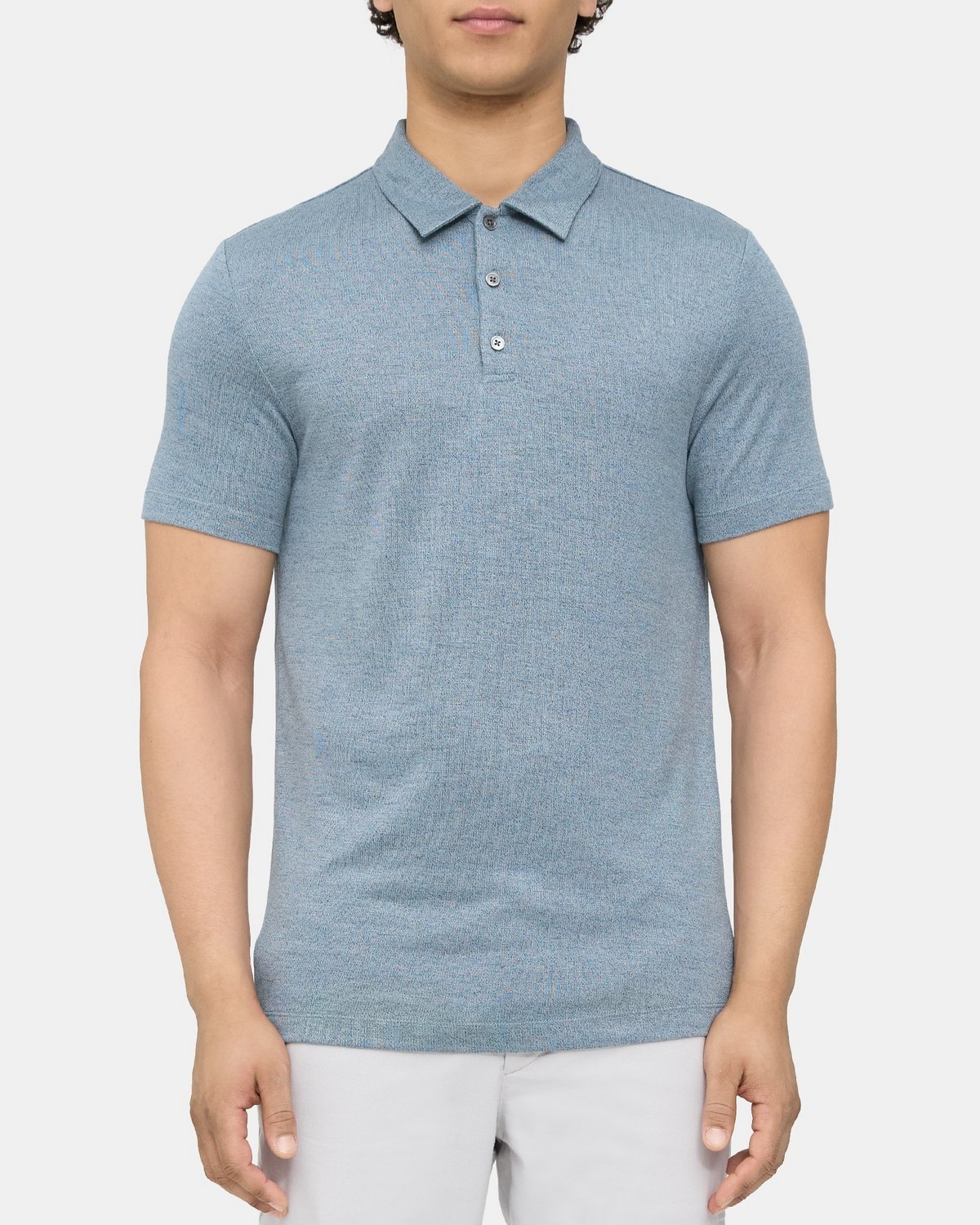 Polo Shirt in Modal Blend Jersey