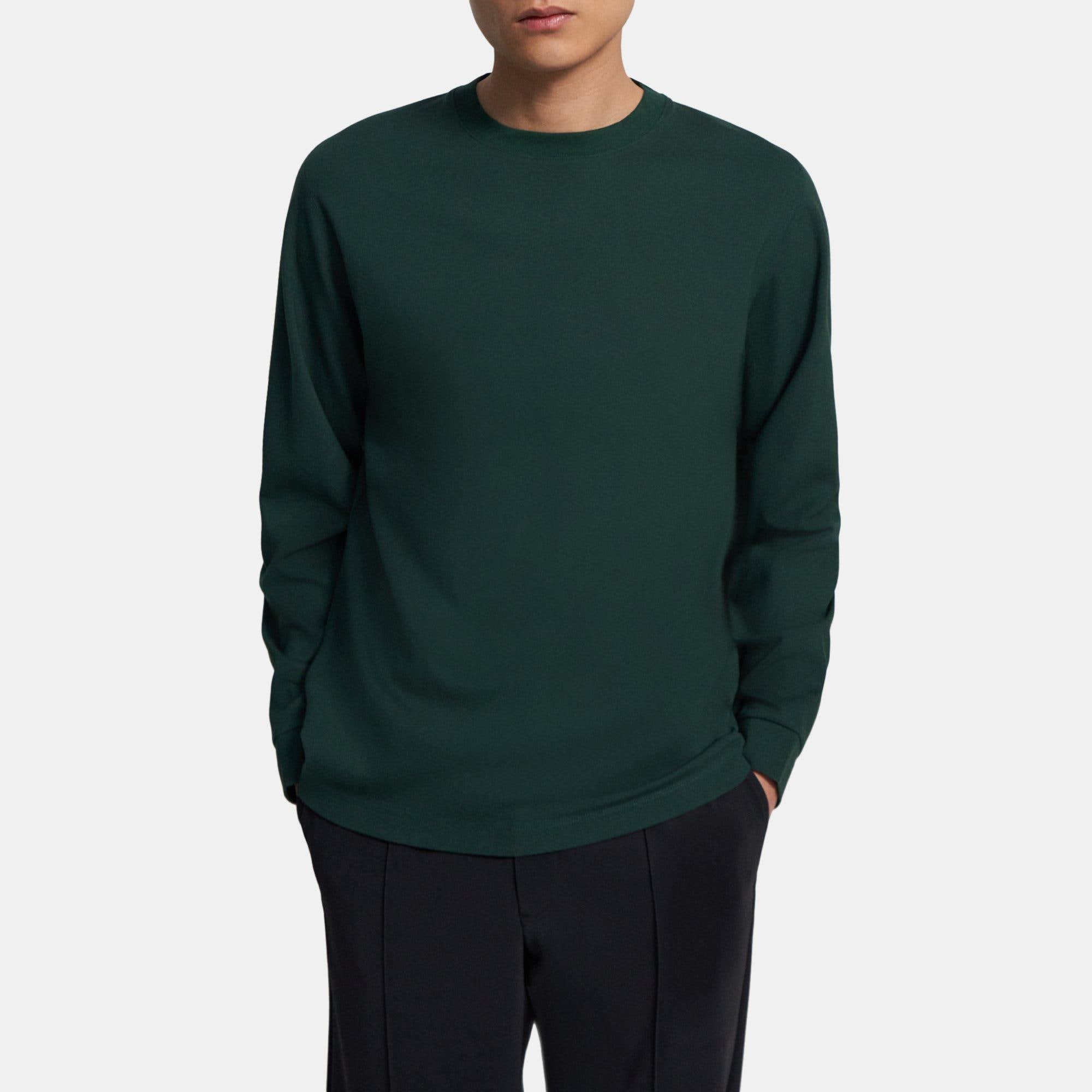 띠어리 Theory Long-Sleeve Tee in Stretch Jersey,PINE