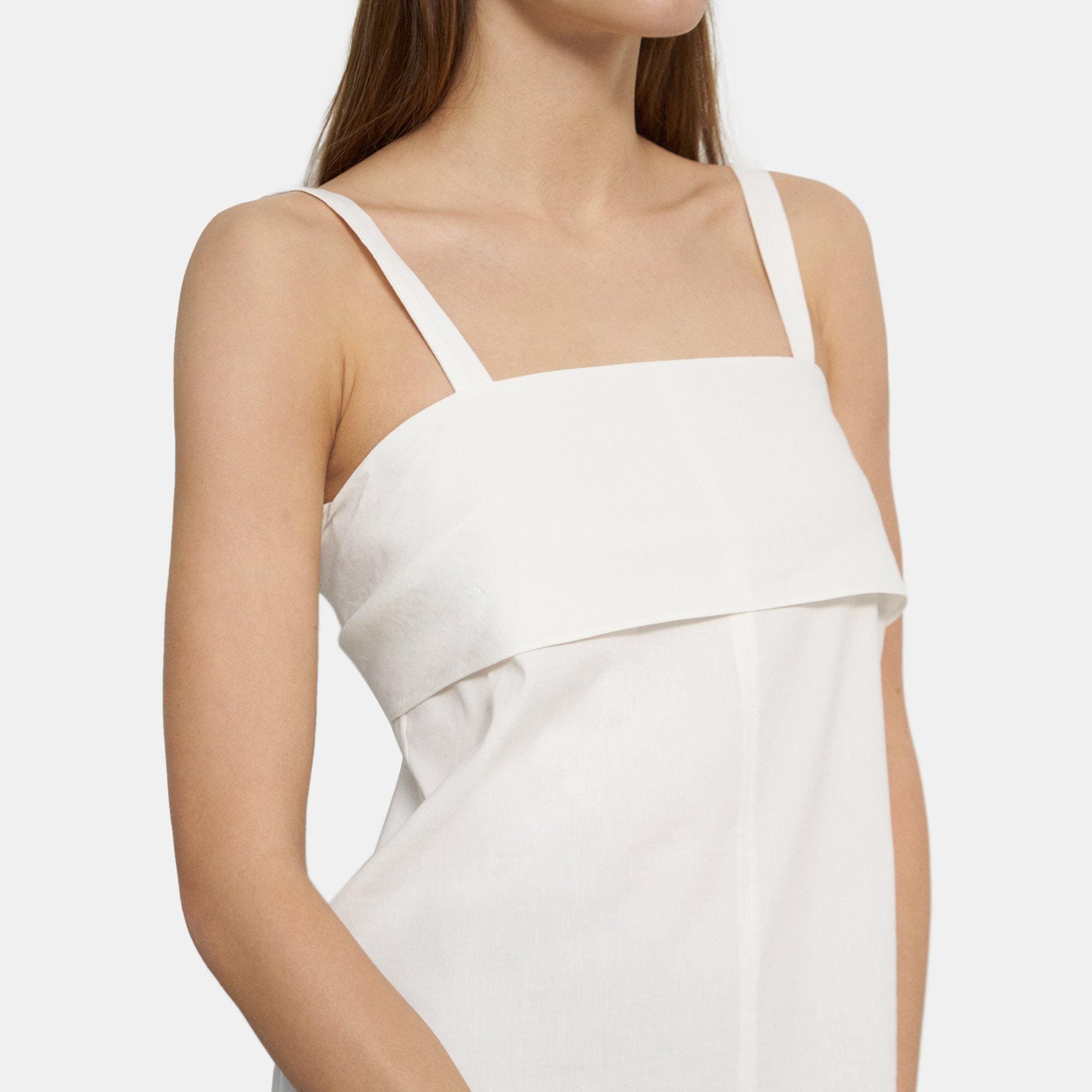 Theory Tie-Back Top in Stretch Linen
