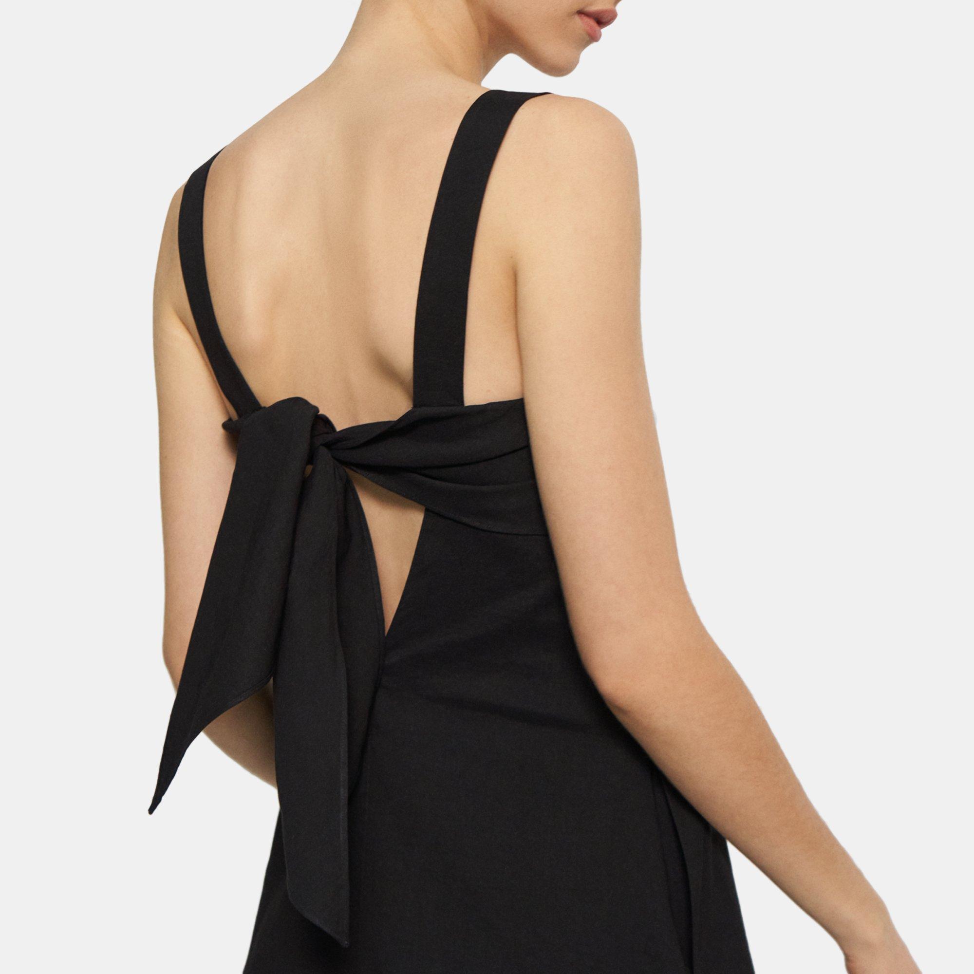 Good Linen Tie-Back Dress | Theory