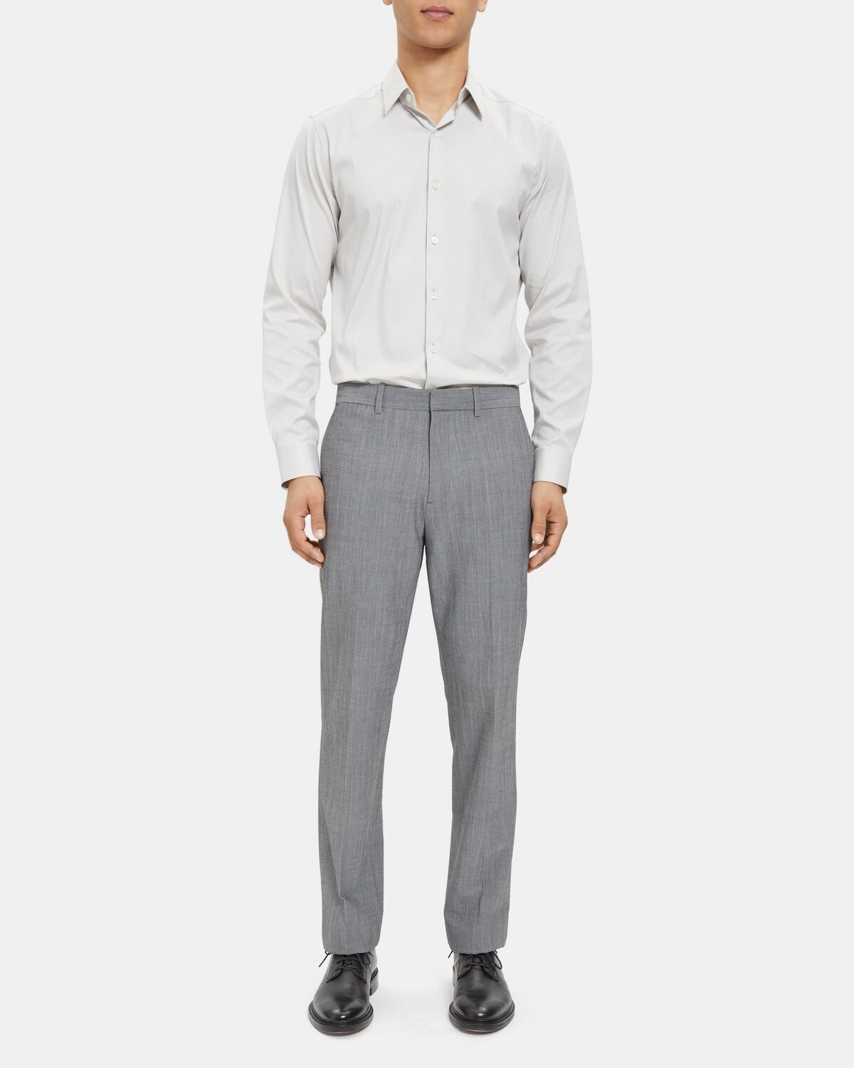 Slim-Fit Suit Pant in Wool Seersucker