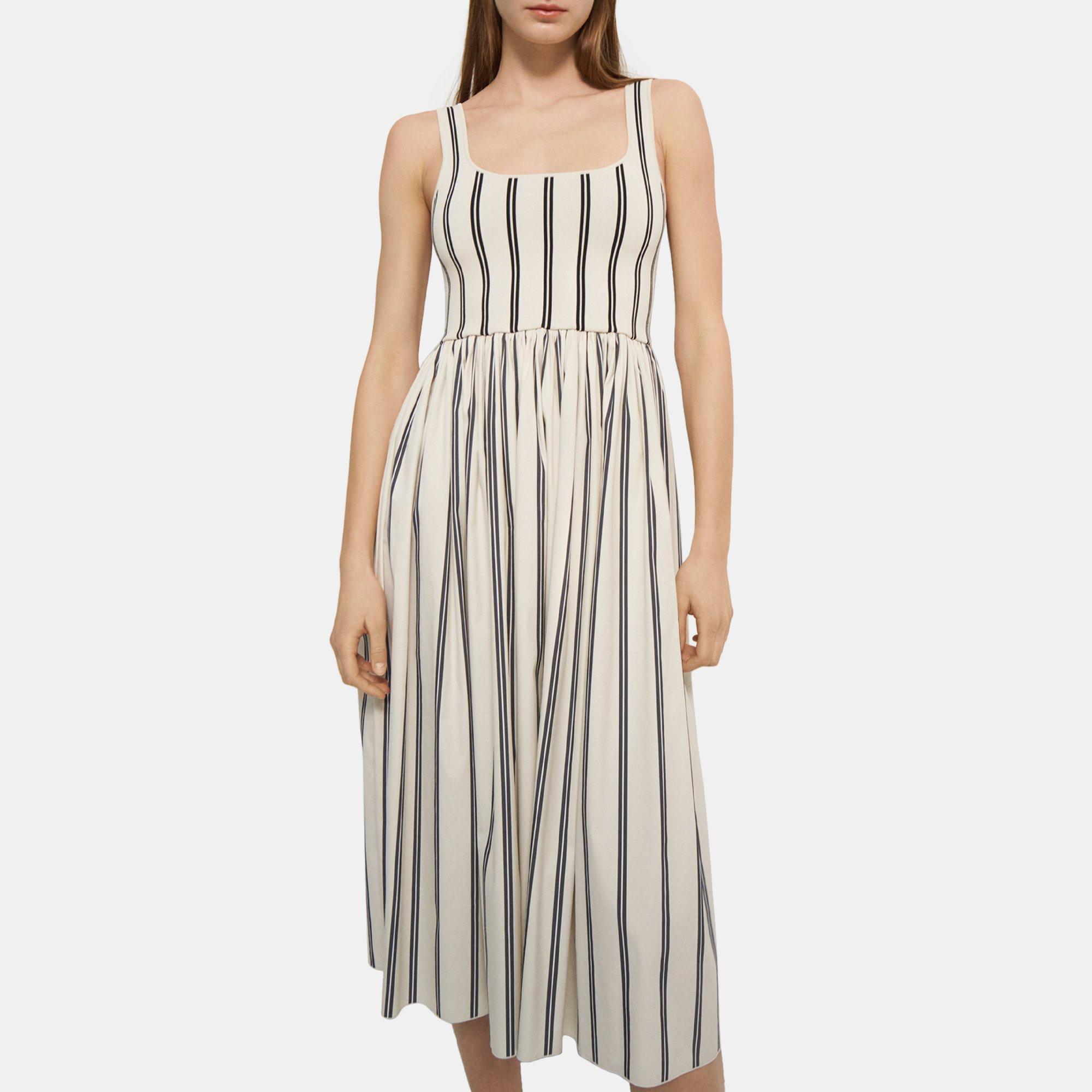 Theory striped 2025 knit dress