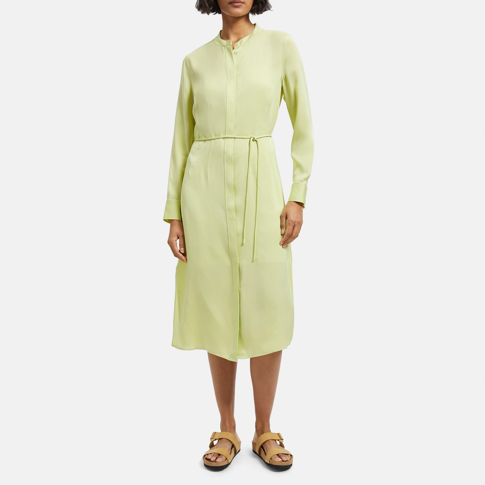 Theory silk store shirt dress