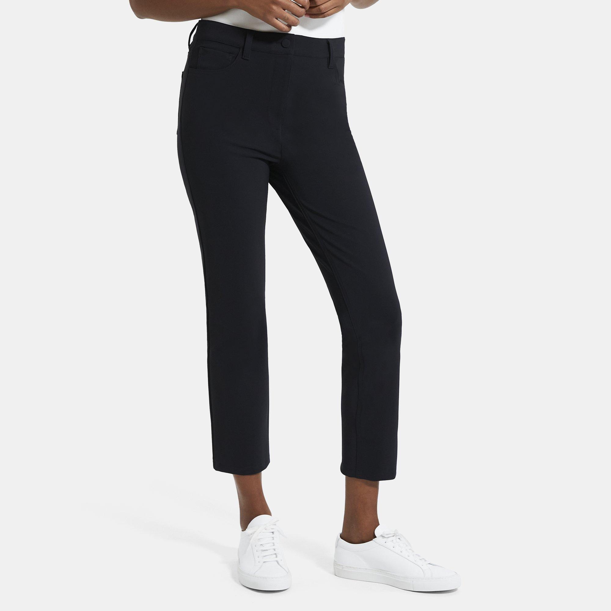 Performance Knit Slim Cropped Pant Theory Outlet
