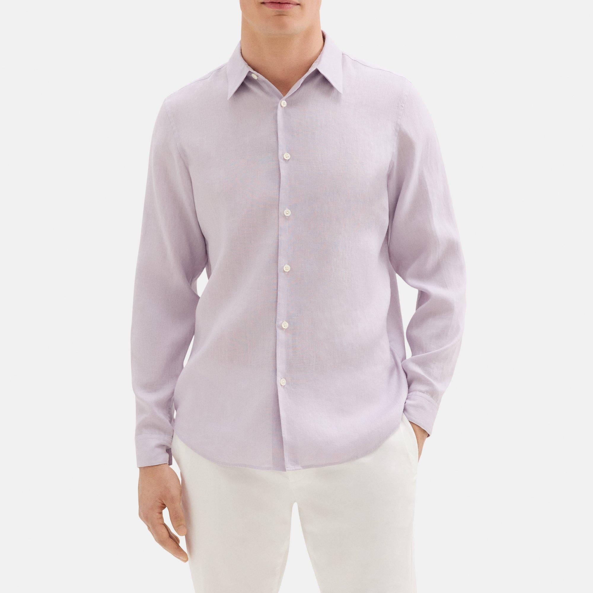 띠어리 Theory Standard-Fit Shirt in Linen,EVENING HAZE