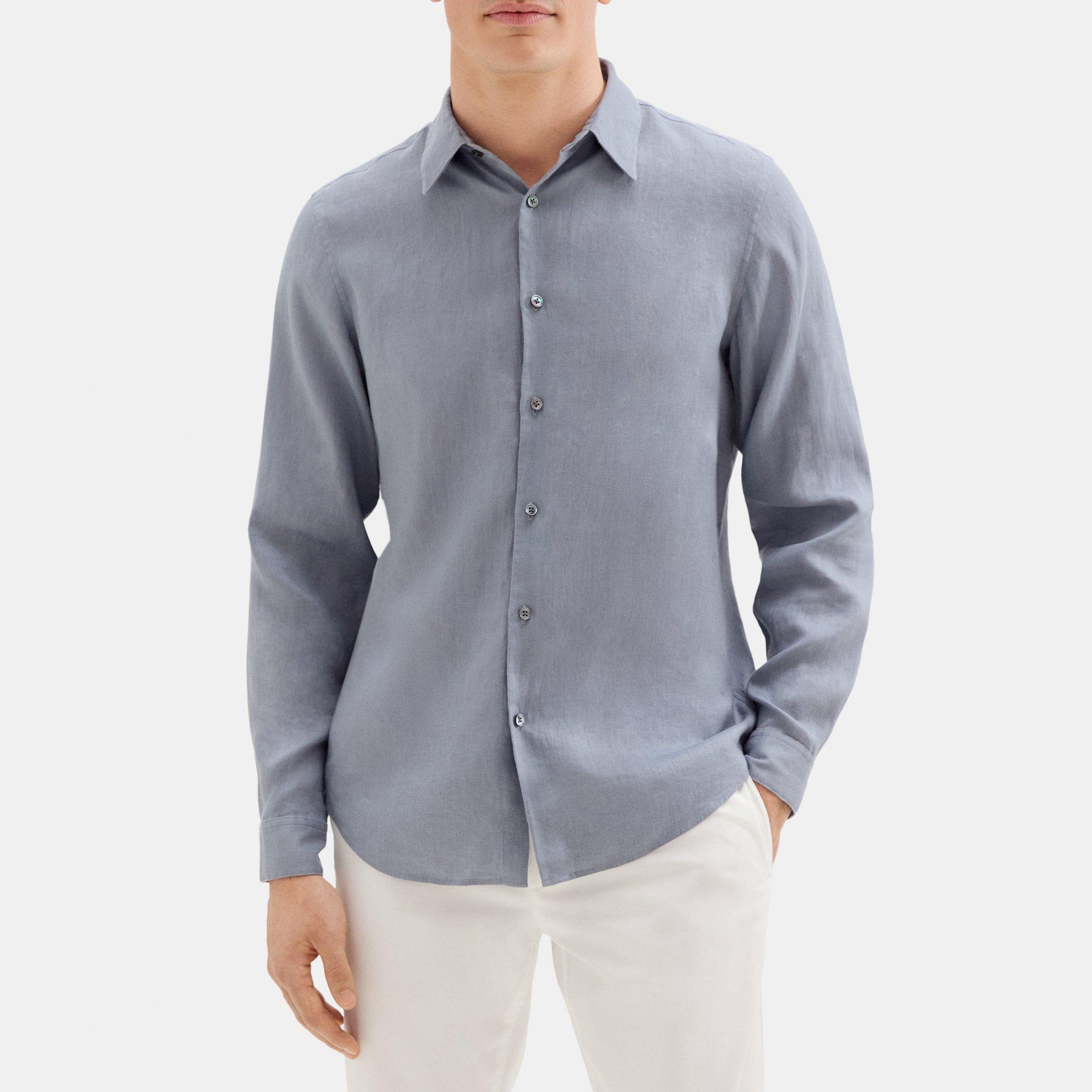 띠어리 Theory Standard-Fit Shirt in Linen,TRADEWINDS