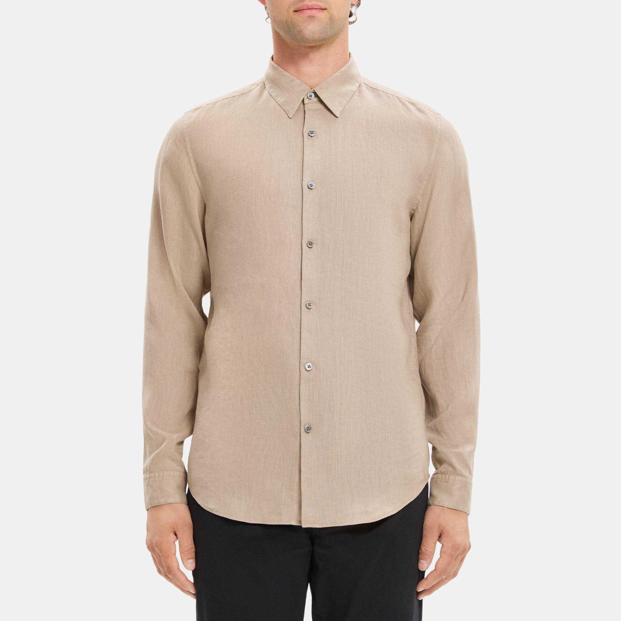 Linen Standard-Fit Shirt | Theory Outlet